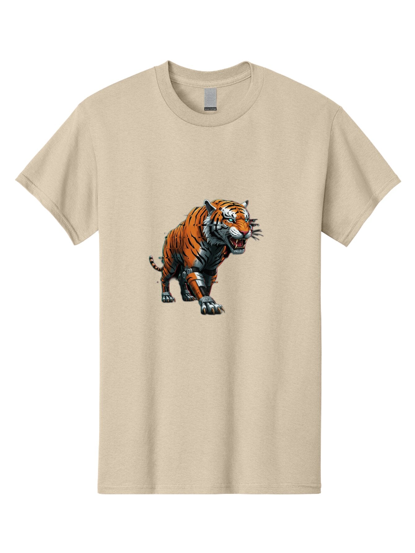 Cyborg-Tiger-3 Men'S Graphic Tee, 100% Cotton, Comfortable Casual Summer Wear, Machine Washable, Vintage Camera, Old Camera, Antique Camera, Black Camera, Classic Photography, Photography Equipment, Nostalgic Device, Film Camera, Camera Art Bap346 14