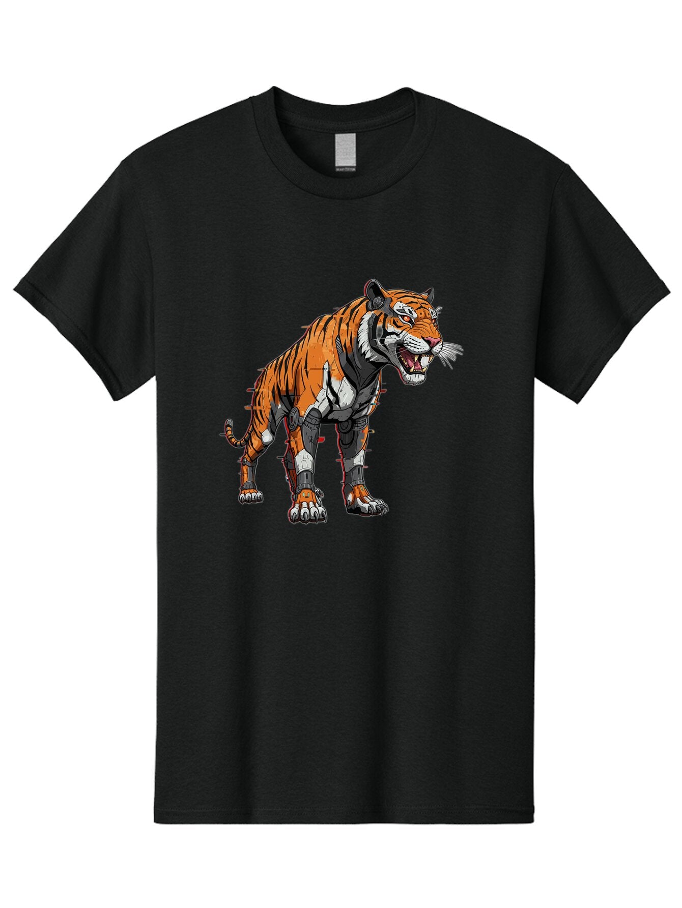 Cyborg-Tiger-4 Men'S Graphic Tee, 100% Cotton, Comfortable Casual Summer Wear, Machine Washable, Vintage Camera, Old Camera, Antique Camera, Black Camera, Classic Photography, Photography Equipment, Nostalgic Device, Film Camera, Camera Art Bap347 9