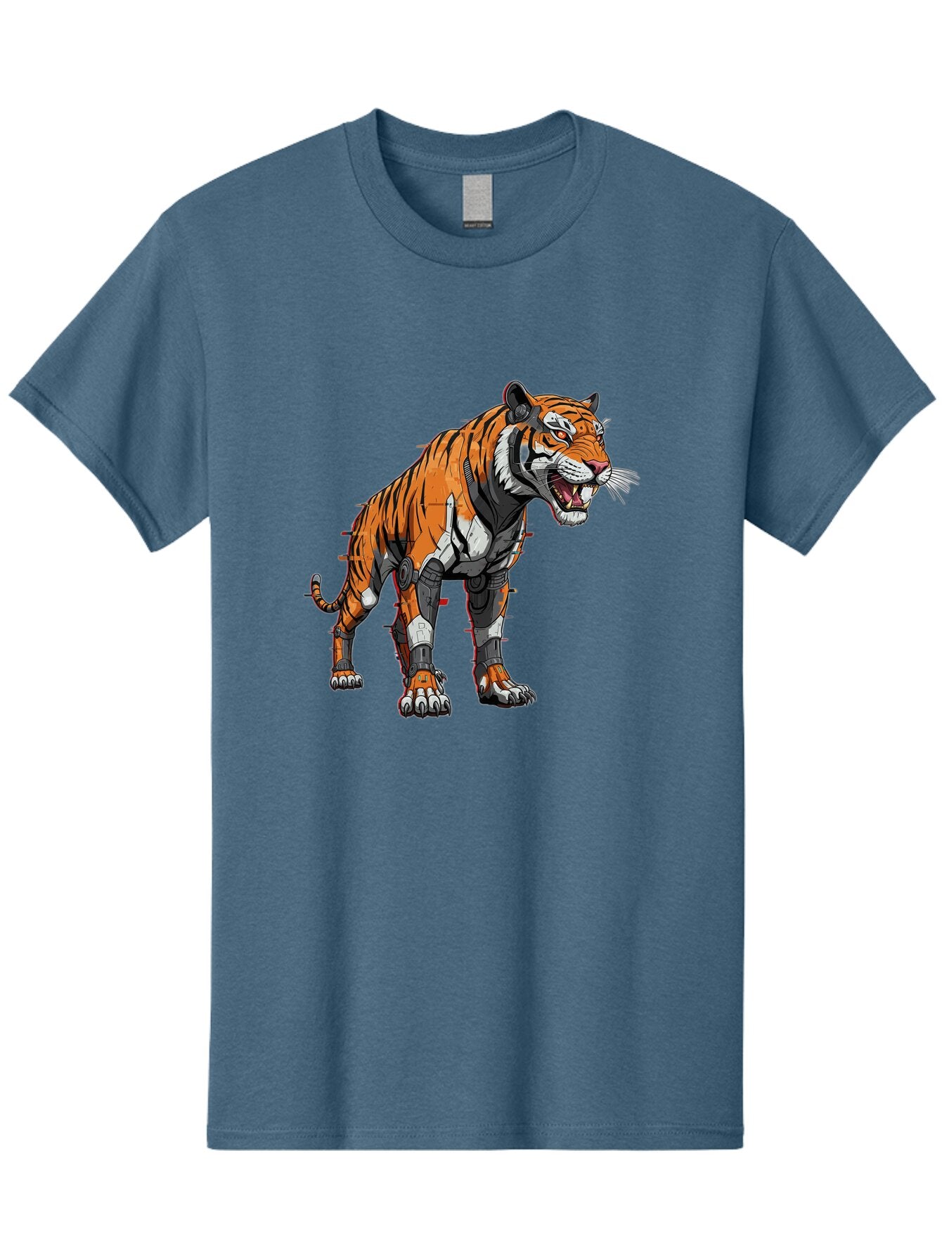 Cyborg-Tiger-4 Men'S Graphic Tee, 100% Cotton, Comfortable Casual Summer Wear, Machine Washable, Vintage Camera, Old Camera, Antique Camera, Black Camera, Classic Photography, Photography Equipment, Nostalgic Device, Film Camera, Camera Art Bap347 14