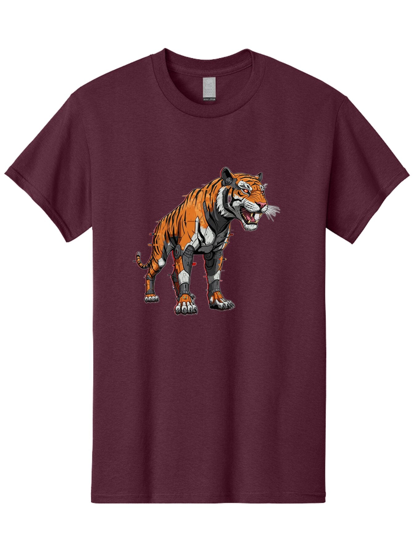Cyborg-Tiger-4 Men'S Graphic Tee, 100% Cotton, Comfortable Casual Summer Wear, Machine Washable, Vintage Camera, Old Camera, Antique Camera, Black Camera, Classic Photography, Photography Equipment, Nostalgic Device, Film Camera, Camera Art Bap347 12