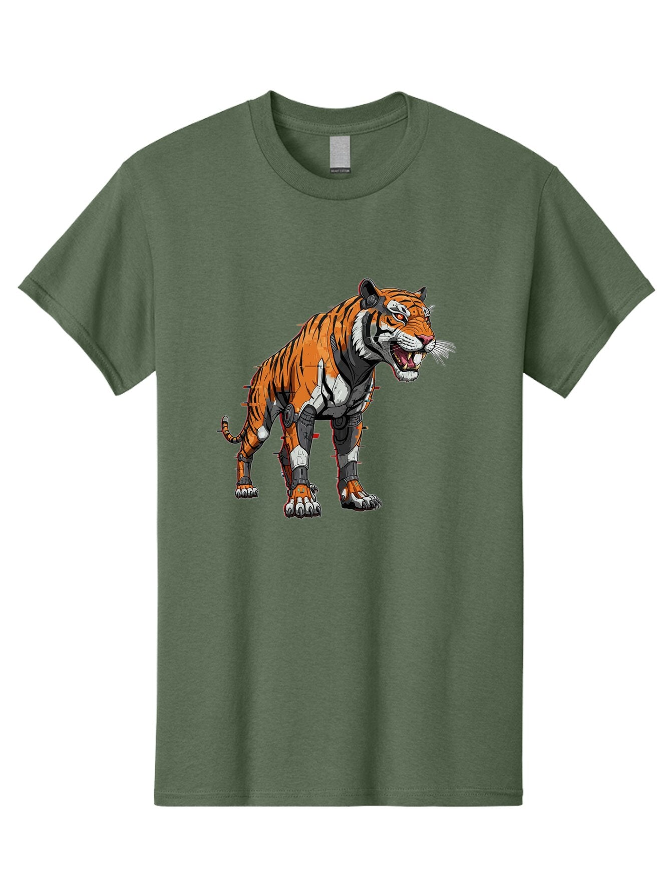 Cyborg-Tiger-4 Men'S Graphic Tee, 100% Cotton, Comfortable Casual Summer Wear, Machine Washable, Vintage Camera, Old Camera, Antique Camera, Black Camera, Classic Photography, Photography Equipment, Nostalgic Device, Film Camera, Camera Art Bap347 8