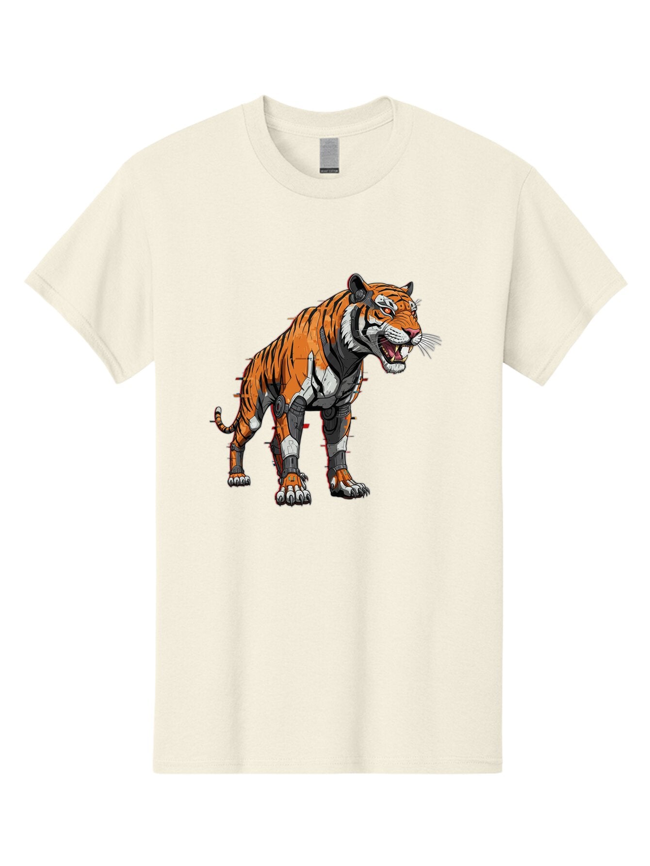 Cyborg-Tiger-4 Men'S Graphic Tee, 100% Cotton, Comfortable Casual Summer Wear, Machine Washable, Vintage Camera, Old Camera, Antique Camera, Black Camera, Classic Photography, Photography Equipment, Nostalgic Device, Film Camera, Camera Art Bap347 10