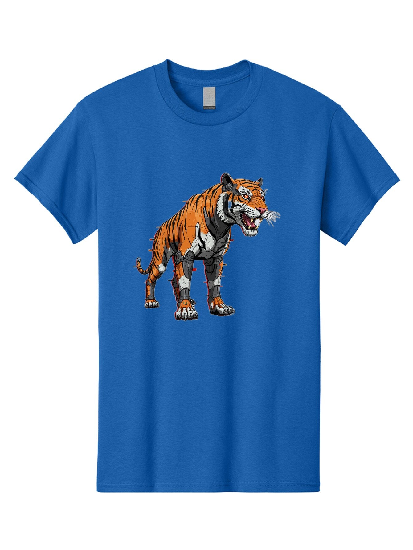 Cyborg-Tiger-4 Men'S Graphic Tee, 100% Cotton, Comfortable Casual Summer Wear, Machine Washable, Vintage Camera, Old Camera, Antique Camera, Black Camera, Classic Photography, Photography Equipment, Nostalgic Device, Film Camera, Camera Art Bap347 3