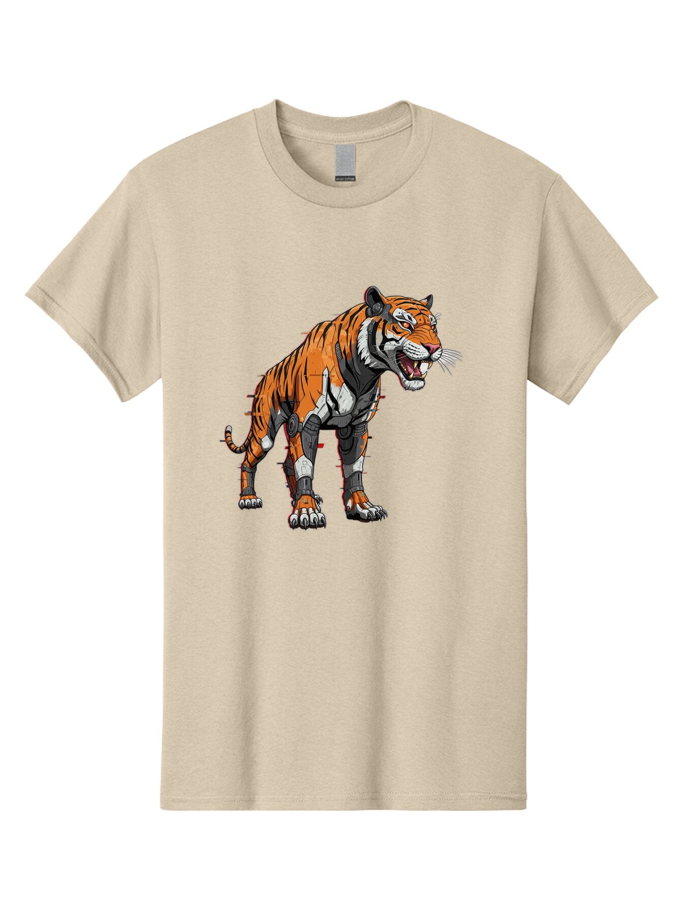 Cyborg-Tiger-4 Men'S Graphic Tee, 100% Cotton, Comfortable Casual Summer Wear, Machine Washable, Vintage Camera, Old Camera, Antique Camera, Black Camera, Classic Photography, Photography Equipment, Nostalgic Device, Film Camera, Camera Art Bap347 6