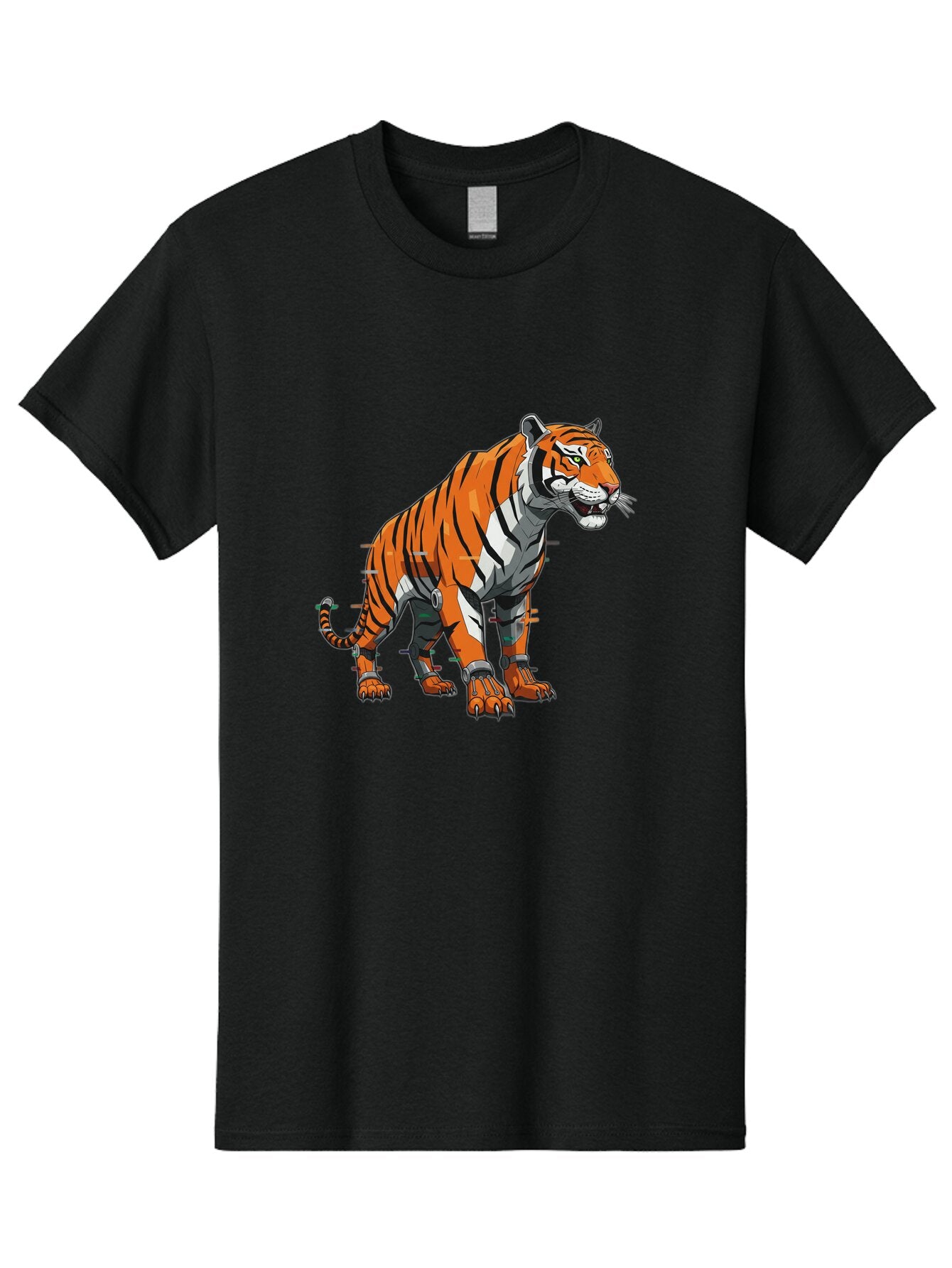 Cyborg-Tiger-5 Men'S Graphic Tee, 100% Cotton, Comfortable Casual Summer Wear, Machine Washable, Vintage Camera, Old Camera, Antique Camera, Black Camera, Classic Photography, Photography Equipment, Nostalgic Device, Film Camera, Camera Art Bap348 10