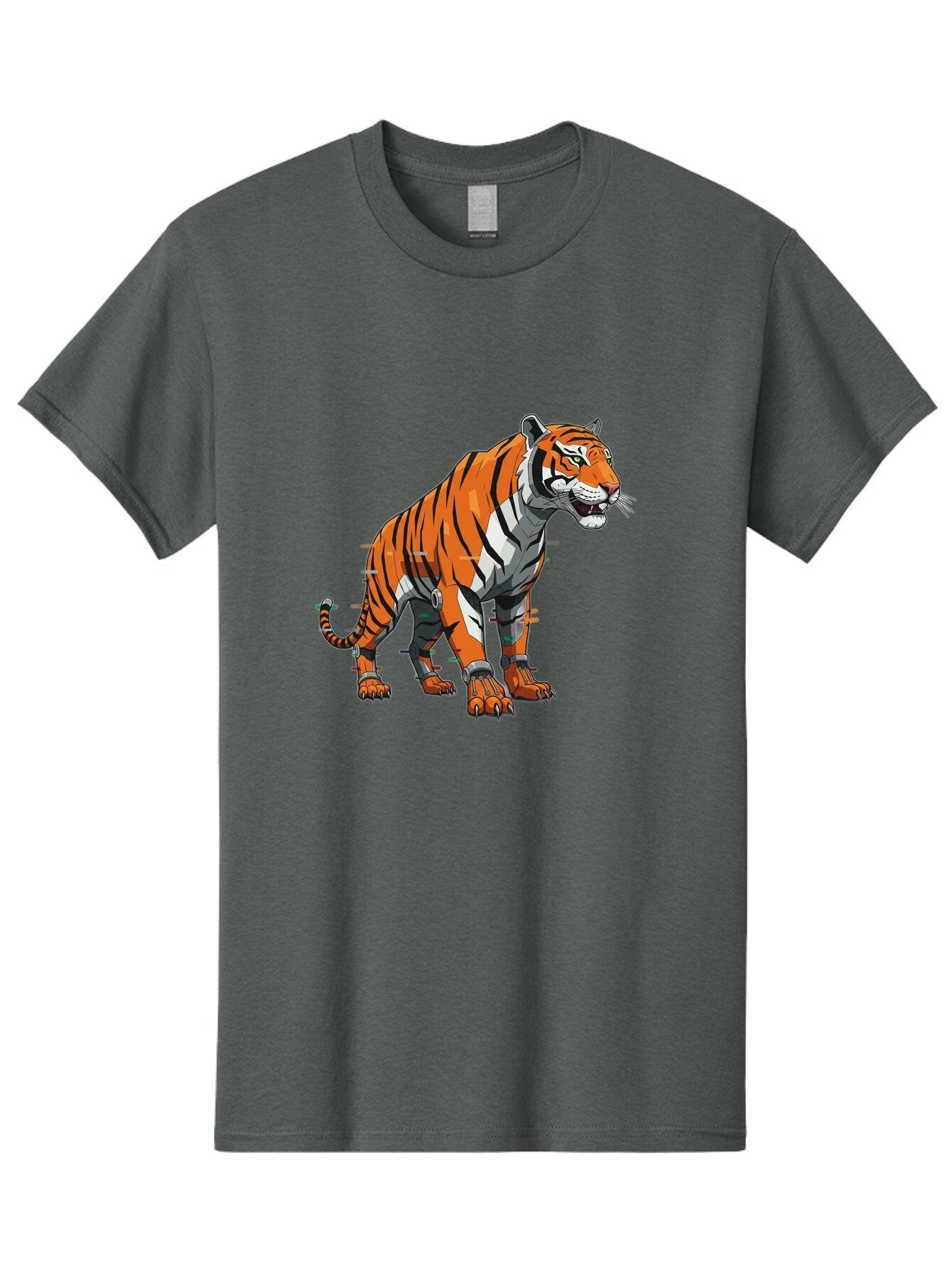 Cyborg-Tiger-5 Men'S Graphic Tee, 100% Cotton, Comfortable Casual Summer Wear, Machine Washable, Vintage Camera, Old Camera, Antique Camera, Black Camera, Classic Photography, Photography Equipment, Nostalgic Device, Film Camera, Camera Art Bap348 11