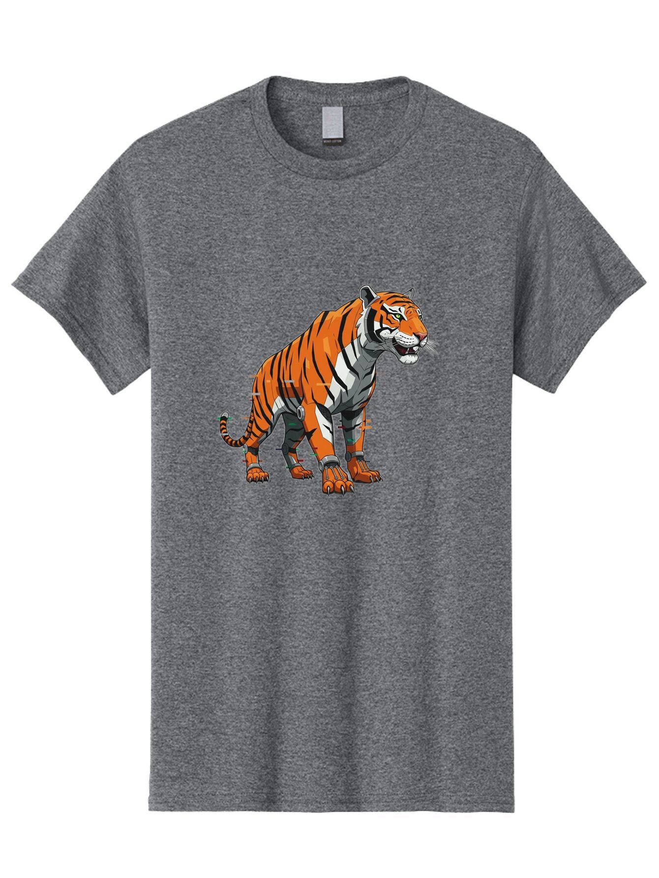 Cyborg-Tiger-5 Men'S Graphic Tee, 100% Cotton, Comfortable Casual Summer Wear, Machine Washable, Vintage Camera, Old Camera, Antique Camera, Black Camera, Classic Photography, Photography Equipment, Nostalgic Device, Film Camera, Camera Art Bap348 6