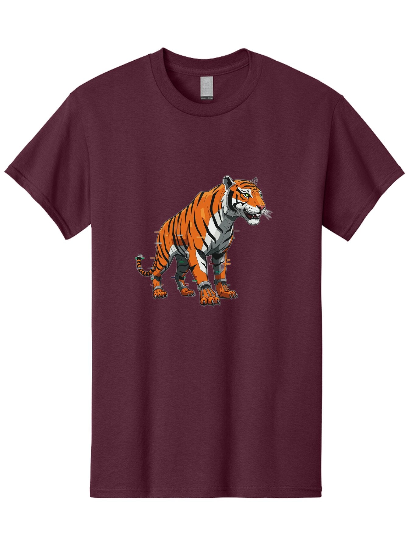 Cyborg-Tiger-5 Men'S Graphic Tee, 100% Cotton, Comfortable Casual Summer Wear, Machine Washable, Vintage Camera, Old Camera, Antique Camera, Black Camera, Classic Photography, Photography Equipment, Nostalgic Device, Film Camera, Camera Art Bap348 12