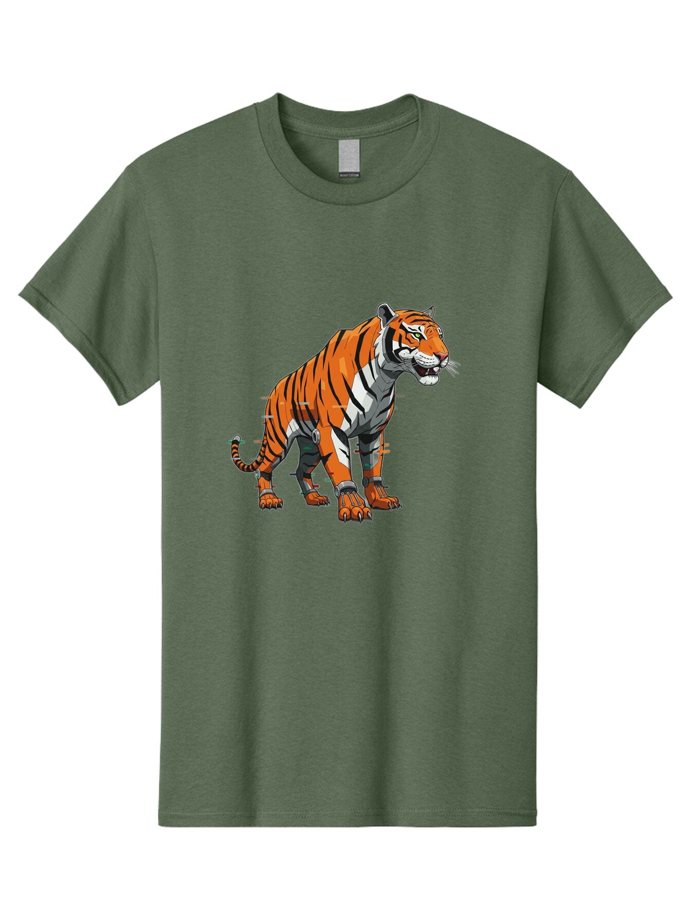 Cyborg-Tiger-5 Men'S Graphic Tee, 100% Cotton, Comfortable Casual Summer Wear, Machine Washable, Vintage Camera, Old Camera, Antique Camera, Black Camera, Classic Photography, Photography Equipment, Nostalgic Device, Film Camera, Camera Art Bap348 14