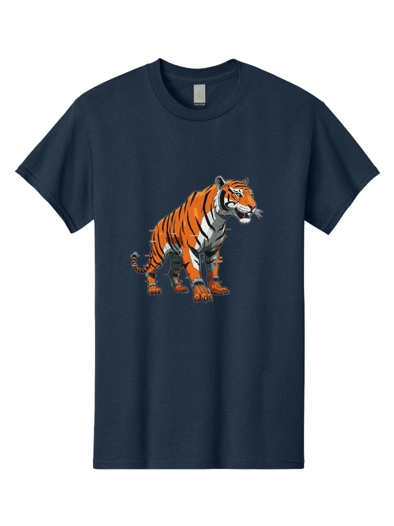 Cyborg-Tiger-5 Men'S Graphic Tee, 100% Cotton, Comfortable Casual Summer Wear, Machine Washable, Vintage Camera, Old Camera, Antique Camera, Black Camera, Classic Photography, Photography Equipment, Nostalgic Device, Film Camera, Camera Art Bap348 15