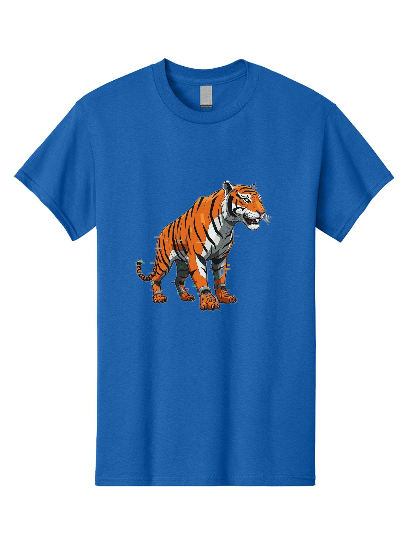 Cyborg-Tiger-5 Men'S Graphic Tee, 100% Cotton, Comfortable Casual Summer Wear, Machine Washable, Vintage Camera, Old Camera, Antique Camera, Black Camera, Classic Photography, Photography Equipment, Nostalgic Device, Film Camera, Camera Art Bap348 4