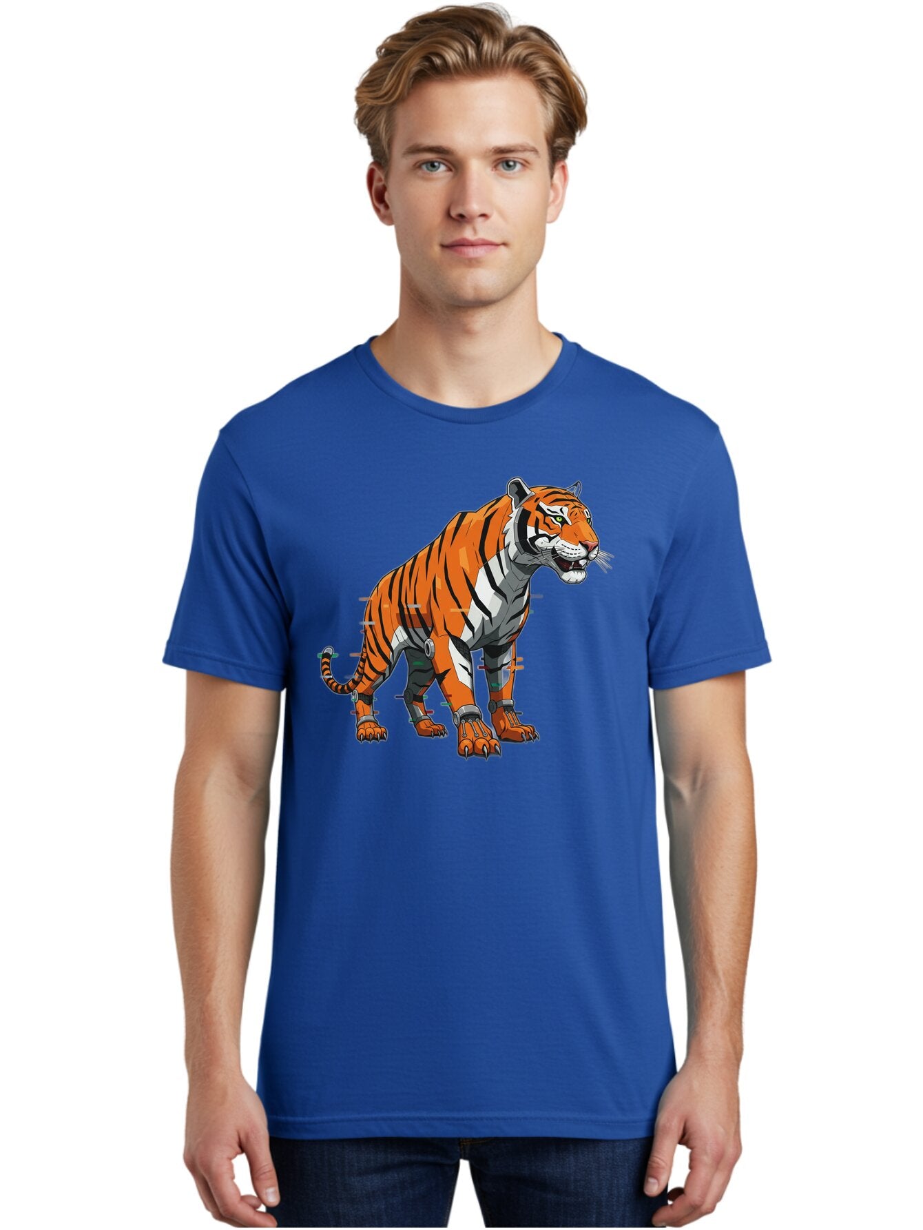 Cyborg-Tiger-5 Men'S Graphic Tee, 100% Cotton, Comfortable Casual Summer Wear, Machine Washable, Vintage Camera, Old Camera, Antique Camera, Black Camera, Classic Photography, Photography Equipment, Nostalgic Device, Film Camera, Camera Art Bap348 18