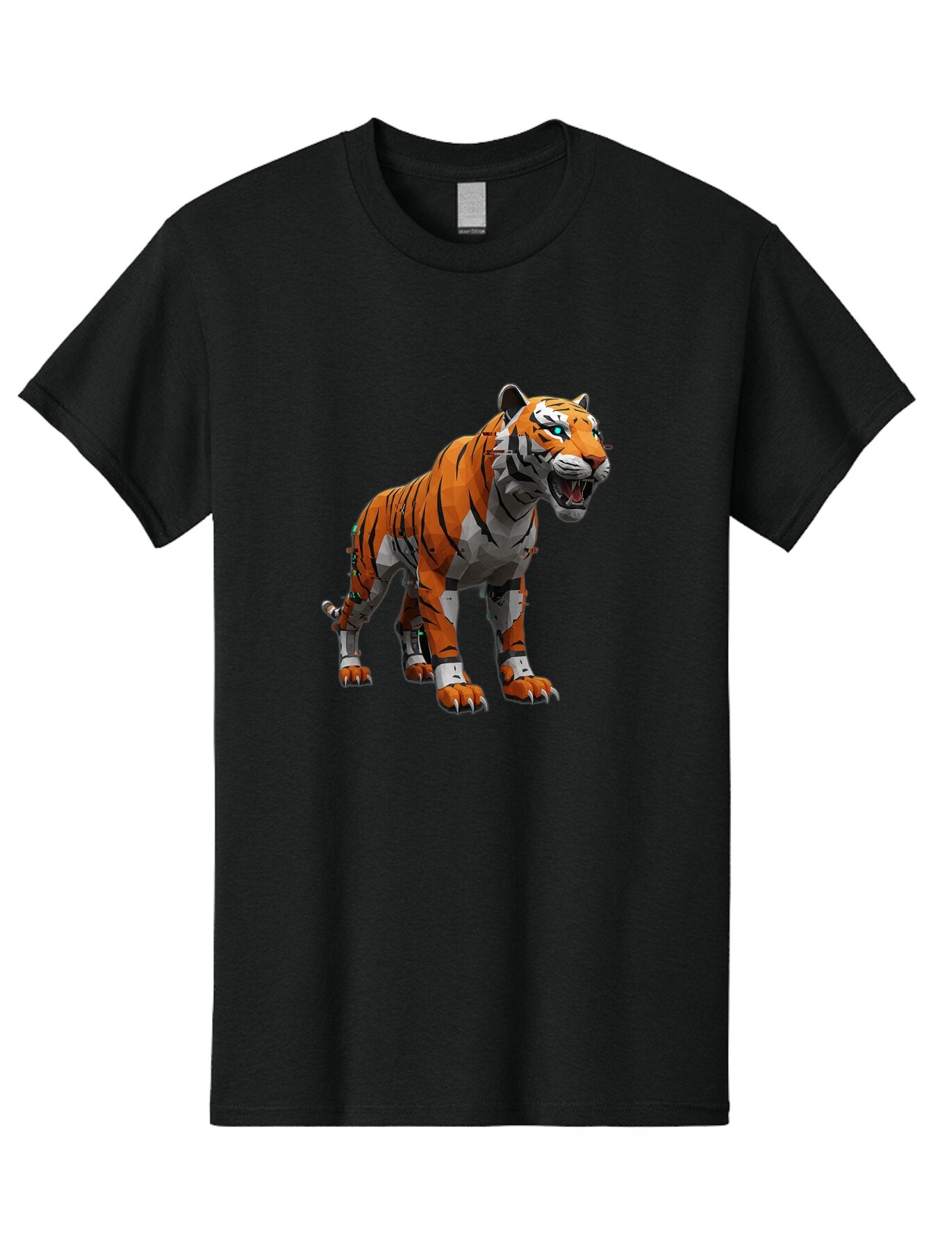 Cyborg-Tiger-6 Men'S Graphic Tee, 100% Cotton, Comfortable Casual Summer Wear, Machine Washable, Vintage Camera, Old Camera, Antique Camera, Black Camera, Classic Photography, Photography Equipment, Nostalgic Device, Film Camera, Camera Art Bap349 12