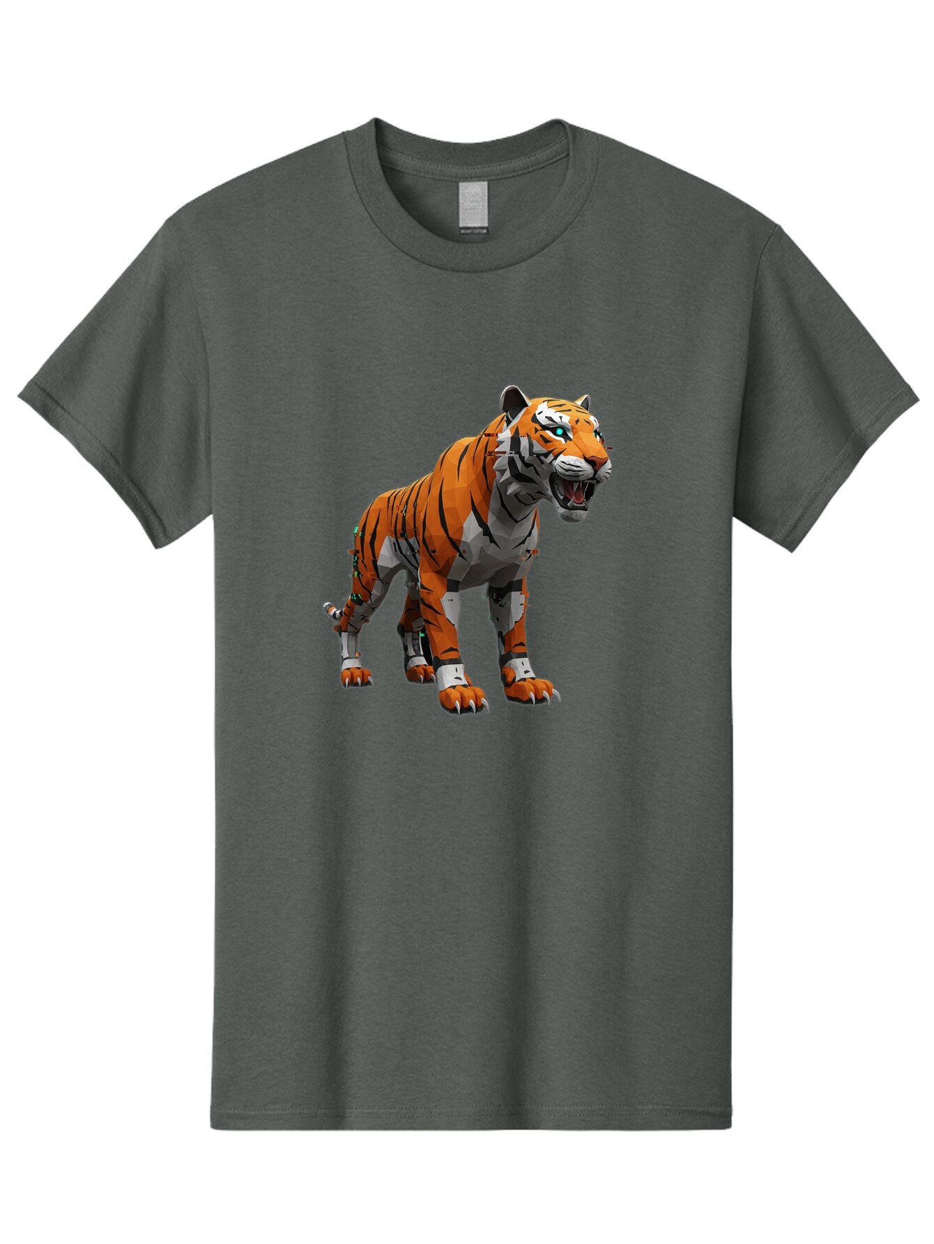 Cyborg-Tiger-6 Men'S Graphic Tee, 100% Cotton, Comfortable Casual Summer Wear, Machine Washable, Vintage Camera, Old Camera, Antique Camera, Black Camera, Classic Photography, Photography Equipment, Nostalgic Device, Film Camera, Camera Art Bap349 1