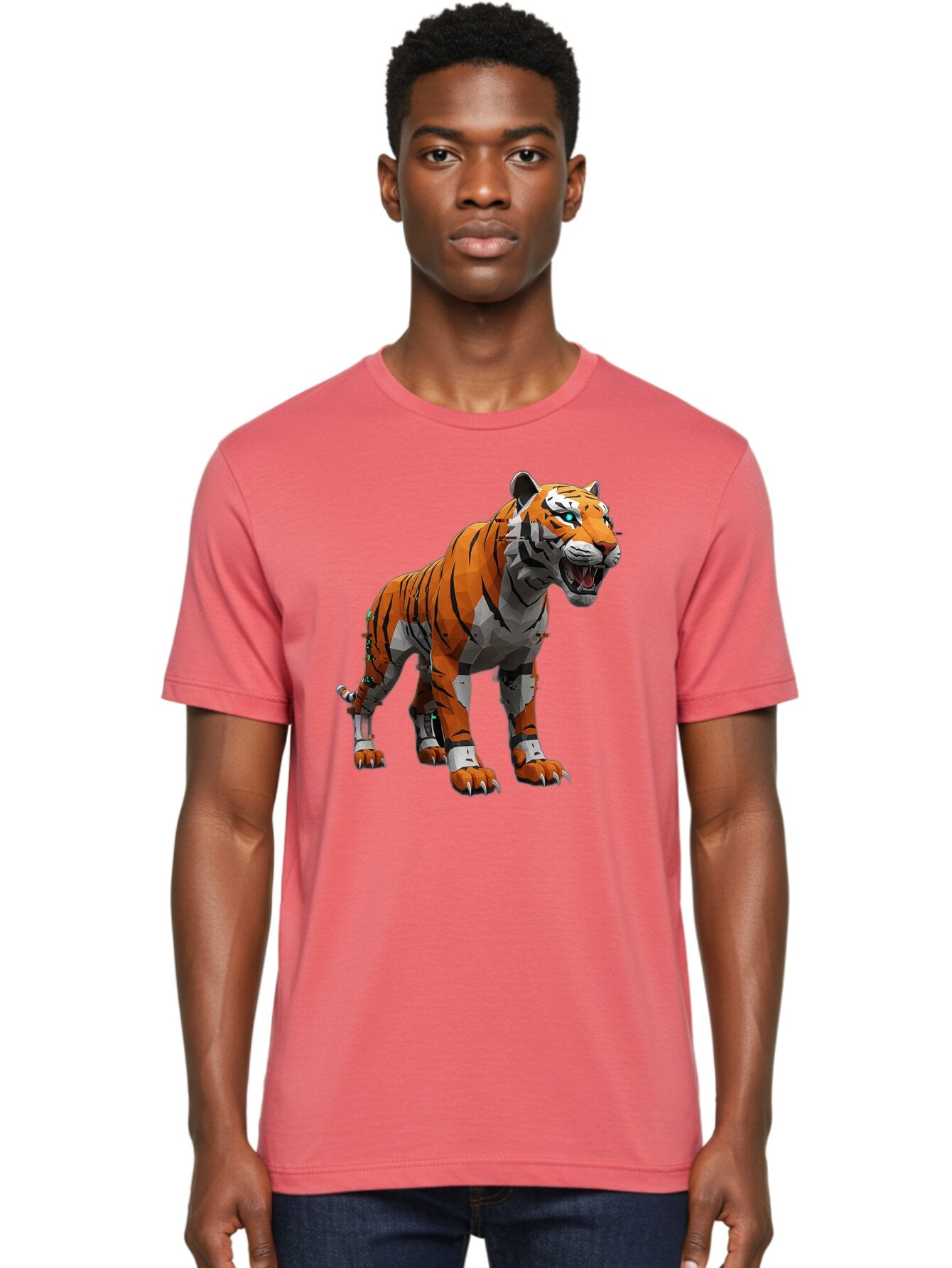 Cyborg-Tiger-6 Men'S Graphic Tee, 100% Cotton, Comfortable Casual Summer Wear, Machine Washable, Vintage Camera, Old Camera, Antique Camera, Black Camera, Classic Photography, Photography Equipment, Nostalgic Device, Film Camera, Camera Art Bap349 29