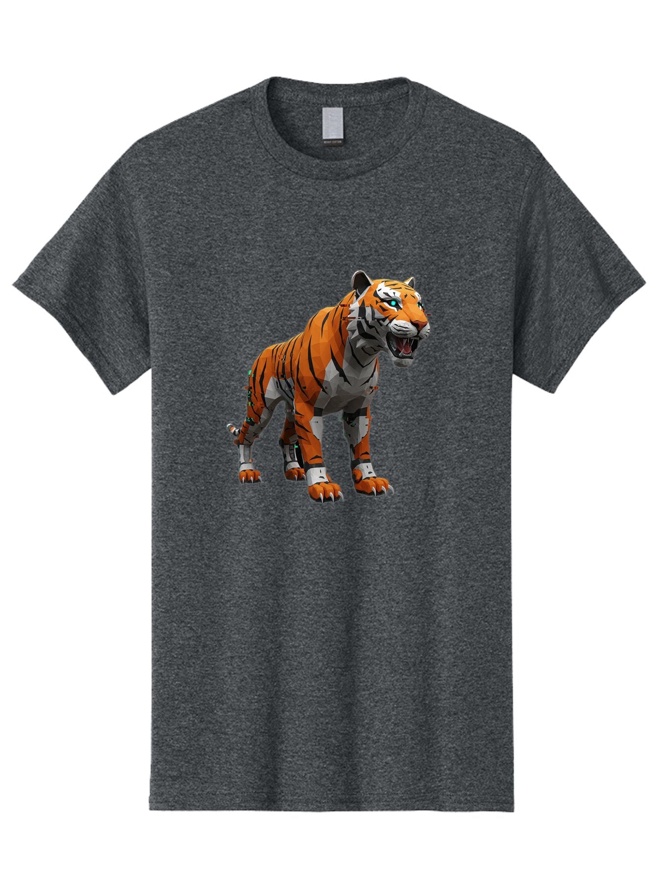 Cyborg-Tiger-6 Men'S Graphic Tee, 100% Cotton, Comfortable Casual Summer Wear, Machine Washable, Vintage Camera, Old Camera, Antique Camera, Black Camera, Classic Photography, Photography Equipment, Nostalgic Device, Film Camera, Camera Art Bap349 10