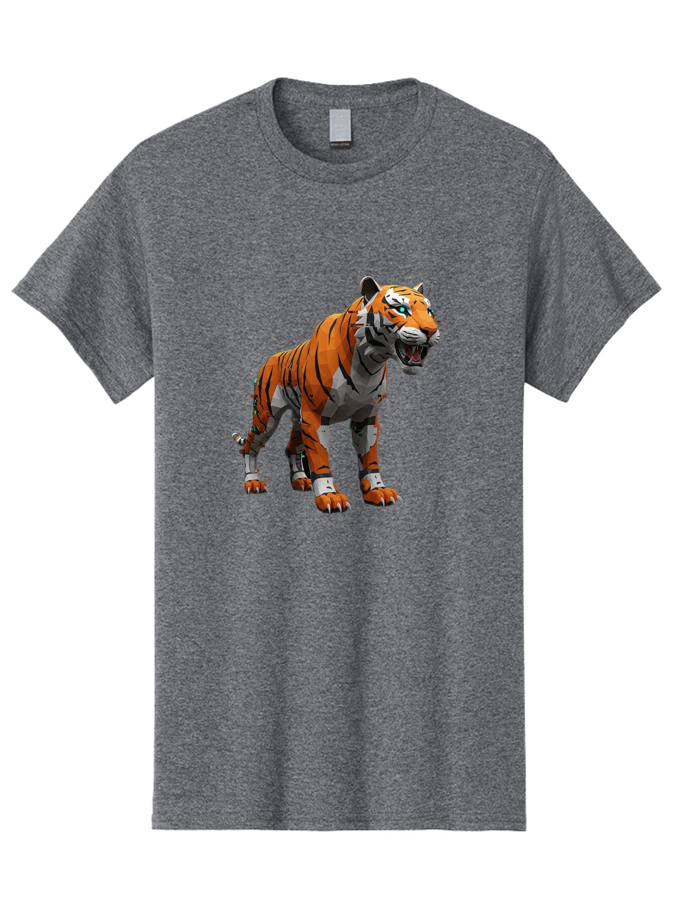 Cyborg-Tiger-6 Men'S Graphic Tee, 100% Cotton, Comfortable Casual Summer Wear, Machine Washable, Vintage Camera, Old Camera, Antique Camera, Black Camera, Classic Photography, Photography Equipment, Nostalgic Device, Film Camera, Camera Art Bap349 4