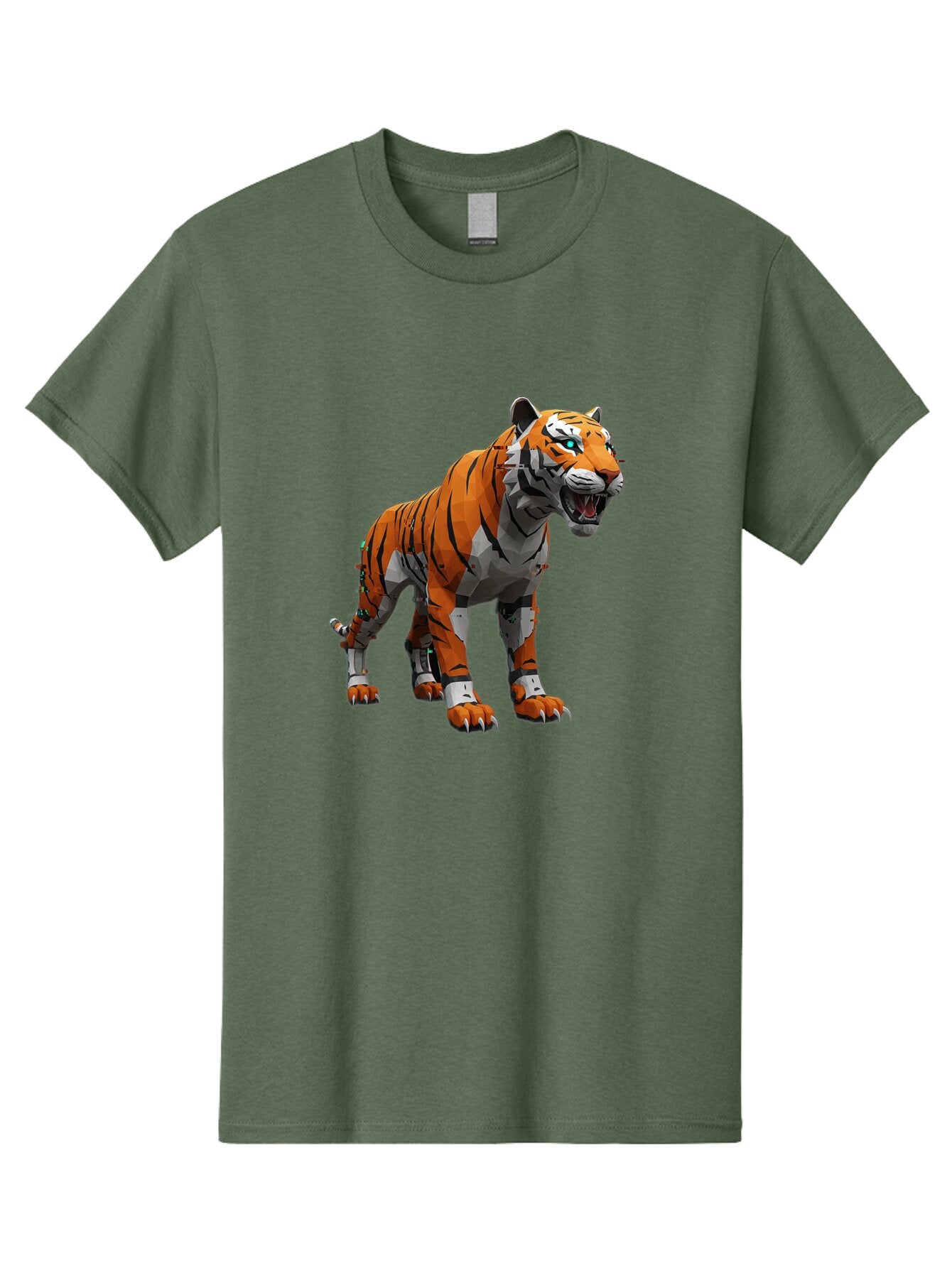 Cyborg-Tiger-6 Men'S Graphic Tee, 100% Cotton, Comfortable Casual Summer Wear, Machine Washable, Vintage Camera, Old Camera, Antique Camera, Black Camera, Classic Photography, Photography Equipment, Nostalgic Device, Film Camera, Camera Art Bap349 9