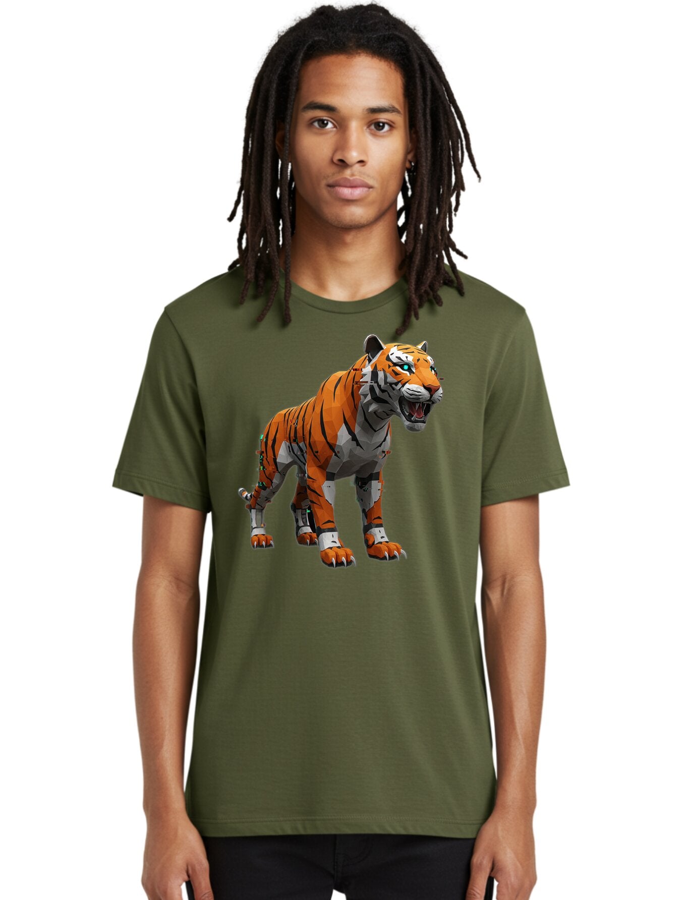 Cyborg-Tiger-6 Men'S Graphic Tee, 100% Cotton, Comfortable Casual Summer Wear, Machine Washable, Vintage Camera, Old Camera, Antique Camera, Black Camera, Classic Photography, Photography Equipment, Nostalgic Device, Film Camera, Camera Art Bap349 26