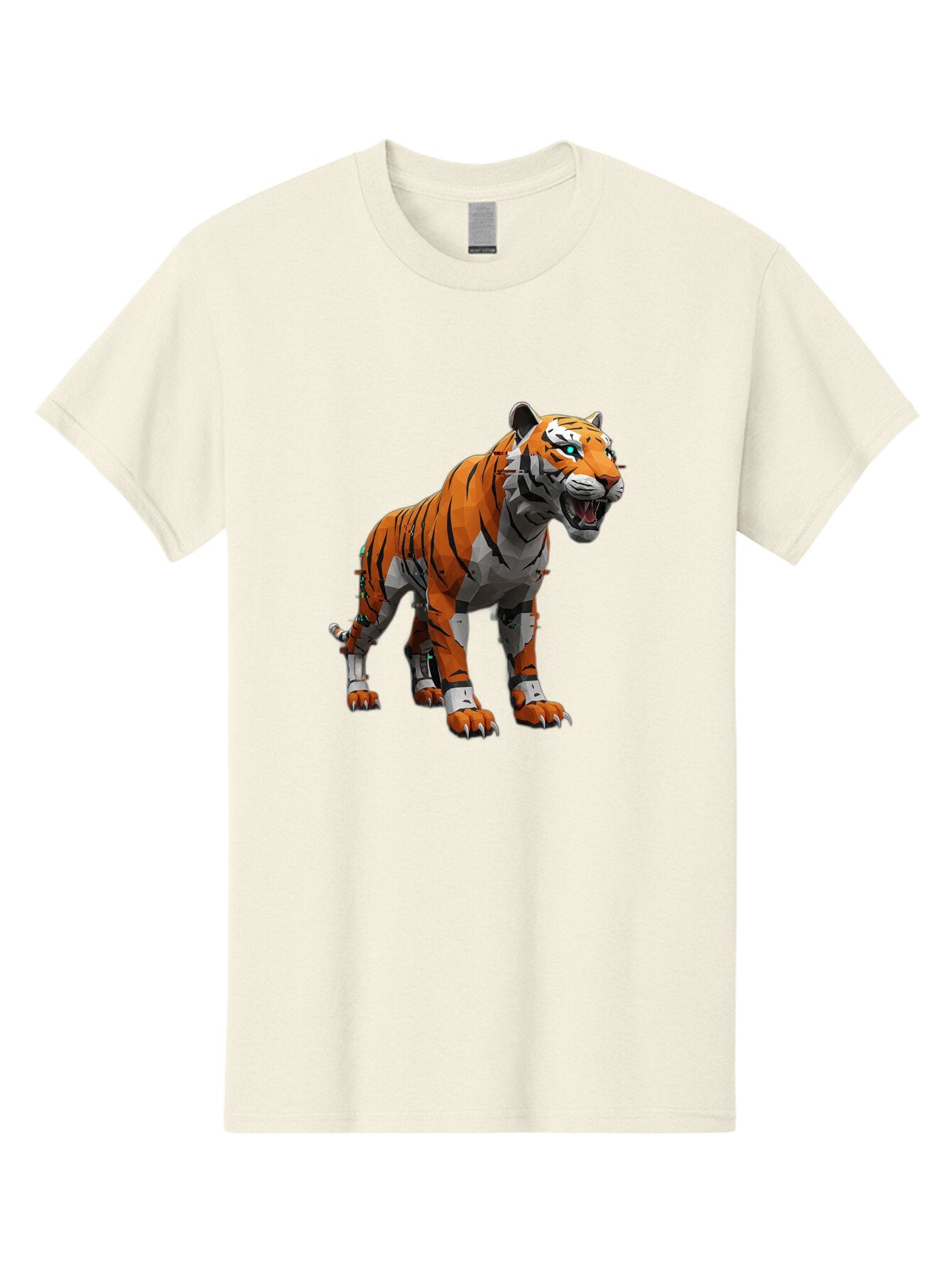 Cyborg-Tiger-6 Men'S Graphic Tee, 100% Cotton, Comfortable Casual Summer Wear, Machine Washable, Vintage Camera, Old Camera, Antique Camera, Black Camera, Classic Photography, Photography Equipment, Nostalgic Device, Film Camera, Camera Art Bap349 3