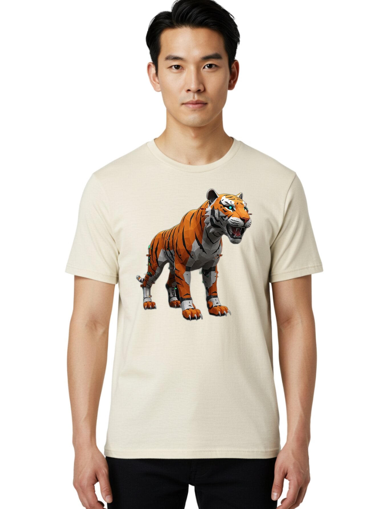 Cyborg-Tiger-6 Men'S Graphic Tee, 100% Cotton, Comfortable Casual Summer Wear, Machine Washable, Vintage Camera, Old Camera, Antique Camera, Black Camera, Classic Photography, Photography Equipment, Nostalgic Device, Film Camera, Camera Art Bap349 22