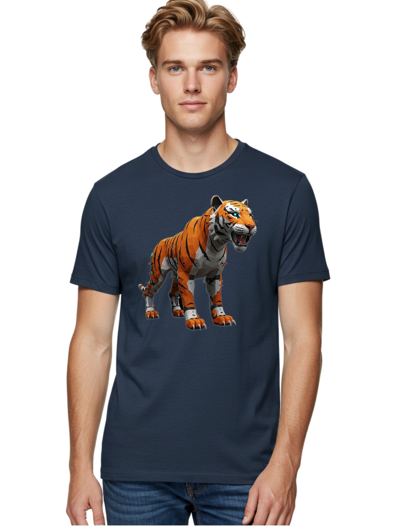 Cyborg-Tiger-6 Men'S Graphic Tee, 100% Cotton, Comfortable Casual Summer Wear, Machine Washable, Vintage Camera, Old Camera, Antique Camera, Black Camera, Classic Photography, Photography Equipment, Nostalgic Device, Film Camera, Camera Art Bap349 27