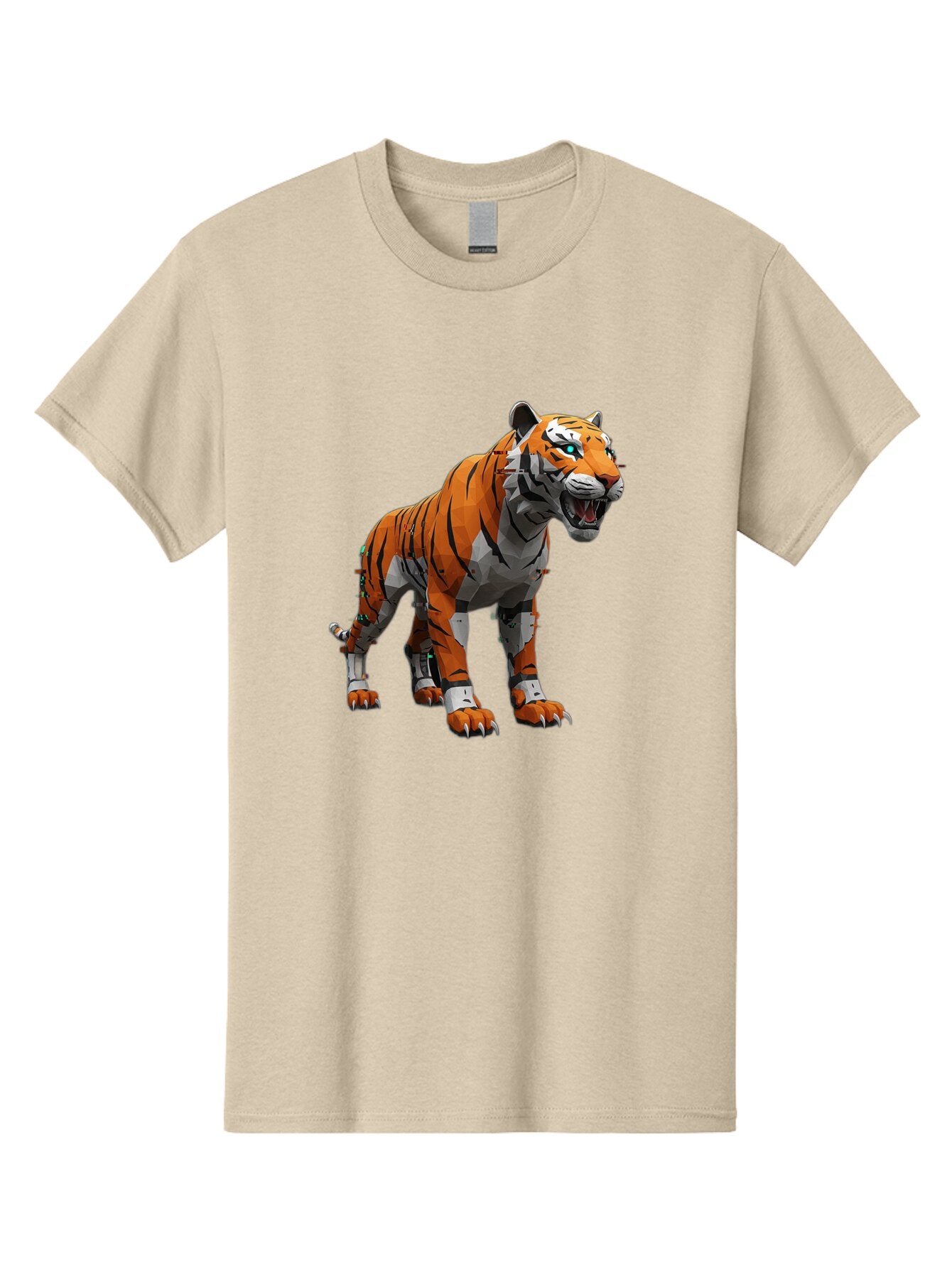Cyborg-Tiger-6 Men'S Graphic Tee, 100% Cotton, Comfortable Casual Summer Wear, Machine Washable, Vintage Camera, Old Camera, Antique Camera, Black Camera, Classic Photography, Photography Equipment, Nostalgic Device, Film Camera, Camera Art Bap349 8