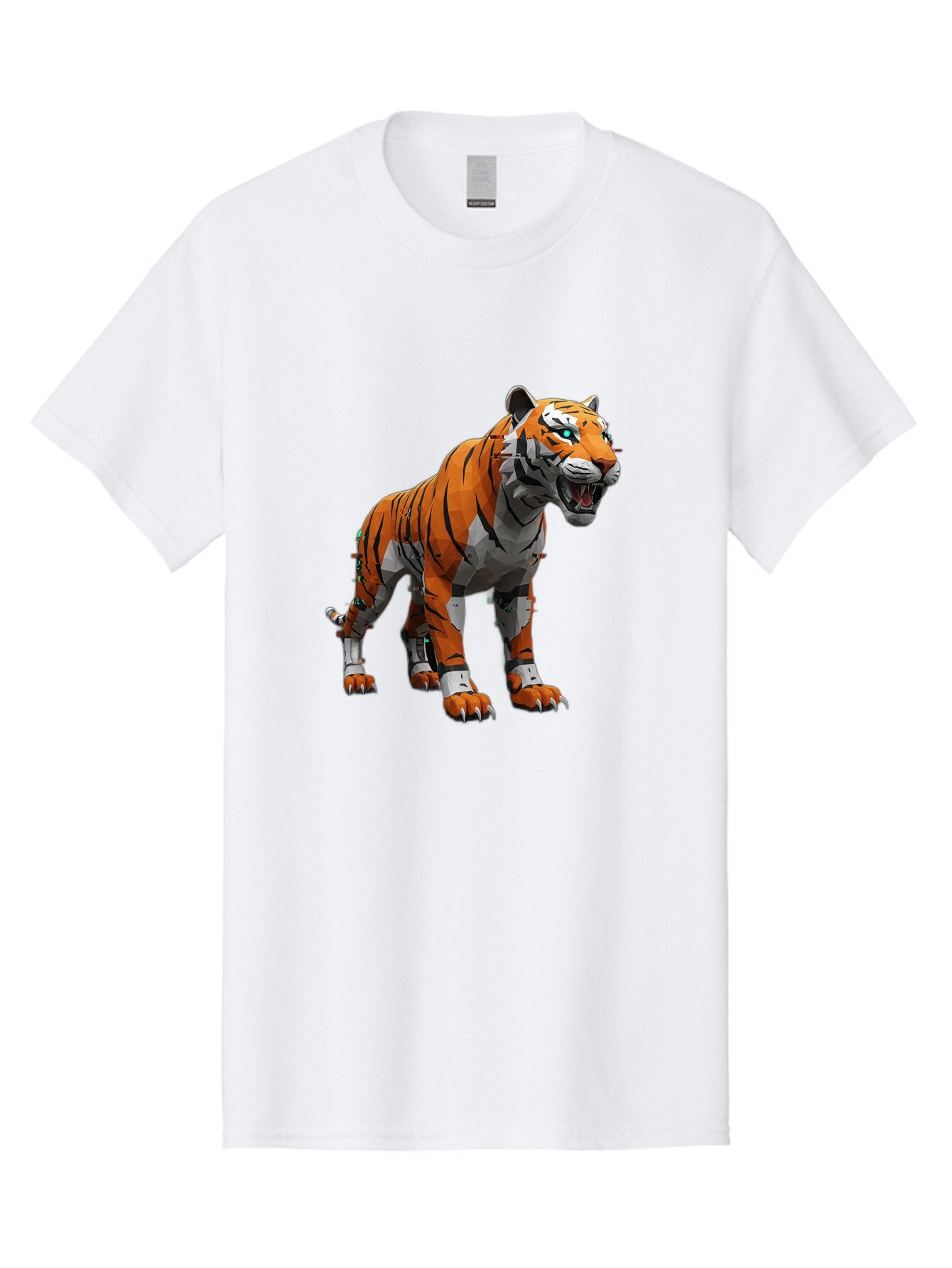 Cyborg-Tiger-6 Men'S Graphic Tee, 100% Cotton, Comfortable Casual Summer Wear, Machine Washable, Vintage Camera, Old Camera, Antique Camera, Black Camera, Classic Photography, Photography Equipment, Nostalgic Device, Film Camera, Camera Art Bap349 5