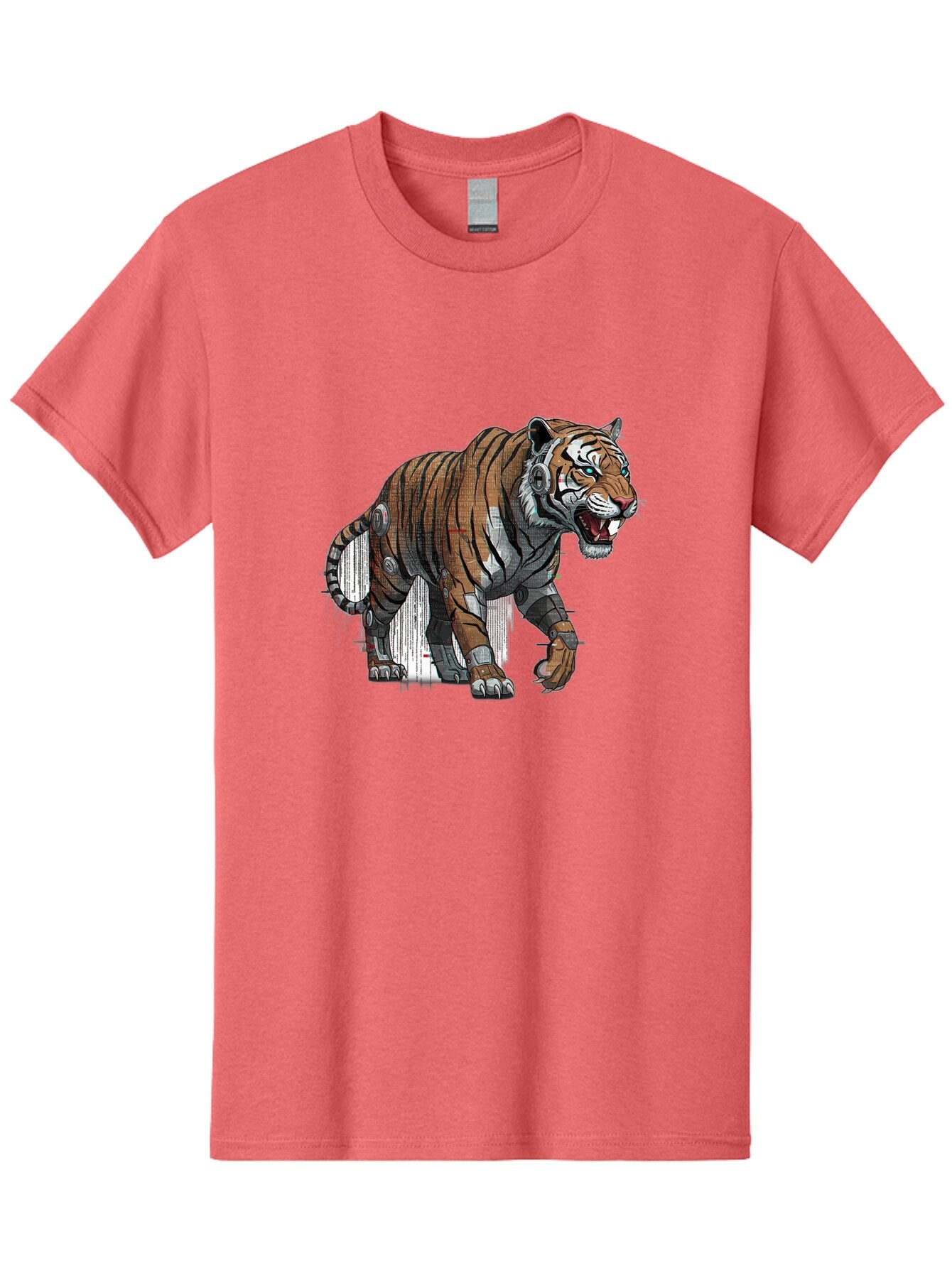 Cyborg-Tiger-7 Men'S Graphic Tee, 100% Cotton, Comfortable Casual Summer Wear, Machine Washable, Vintage Camera, Old Camera, Antique Camera, Black Camera, Classic Photography, Photography Equipment, Nostalgic Device, Film Camera, Camera Art Bap350 9