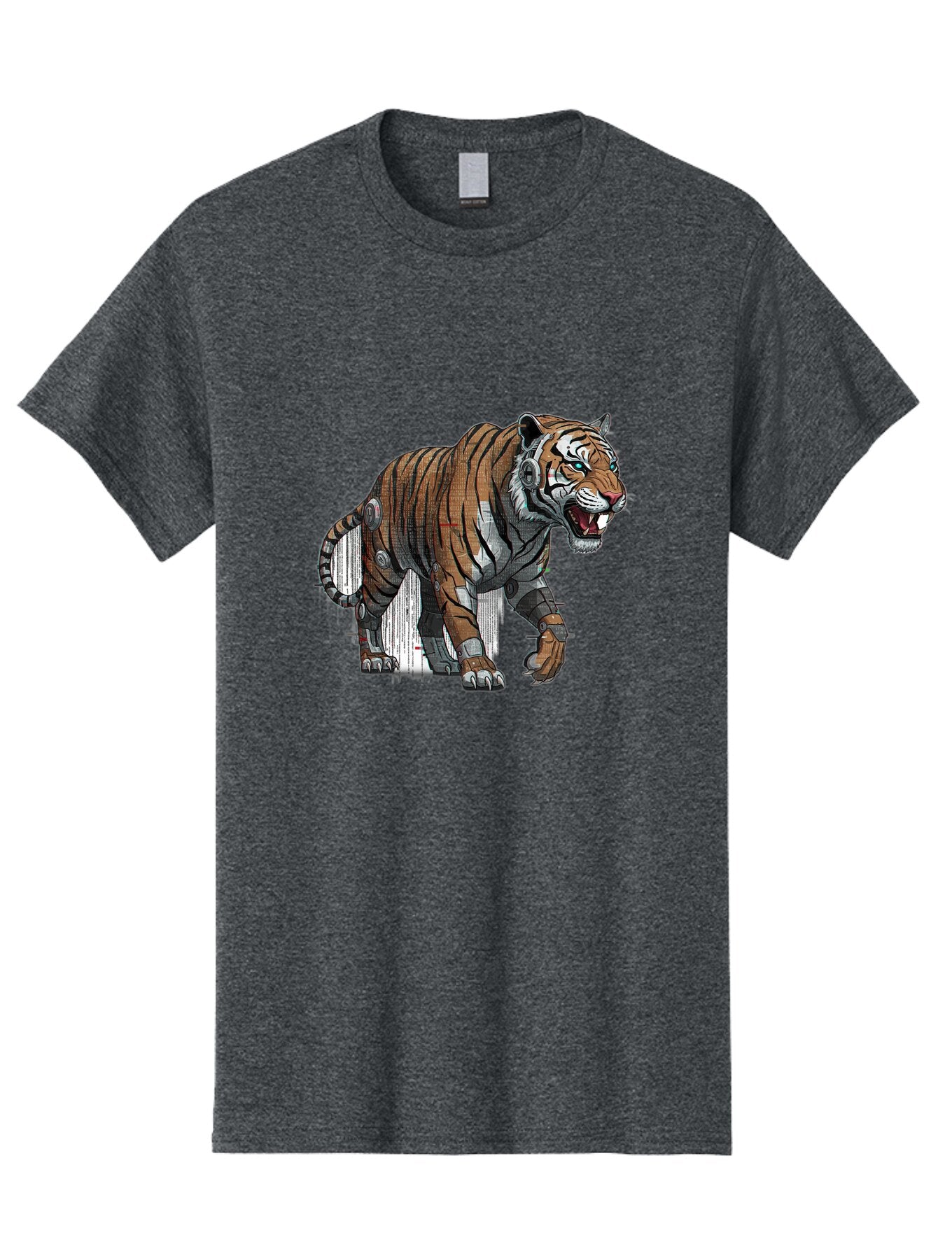 Cyborg-Tiger-7 Men'S Graphic Tee, 100% Cotton, Comfortable Casual Summer Wear, Machine Washable, Vintage Camera, Old Camera, Antique Camera, Black Camera, Classic Photography, Photography Equipment, Nostalgic Device, Film Camera, Camera Art Bap350 2