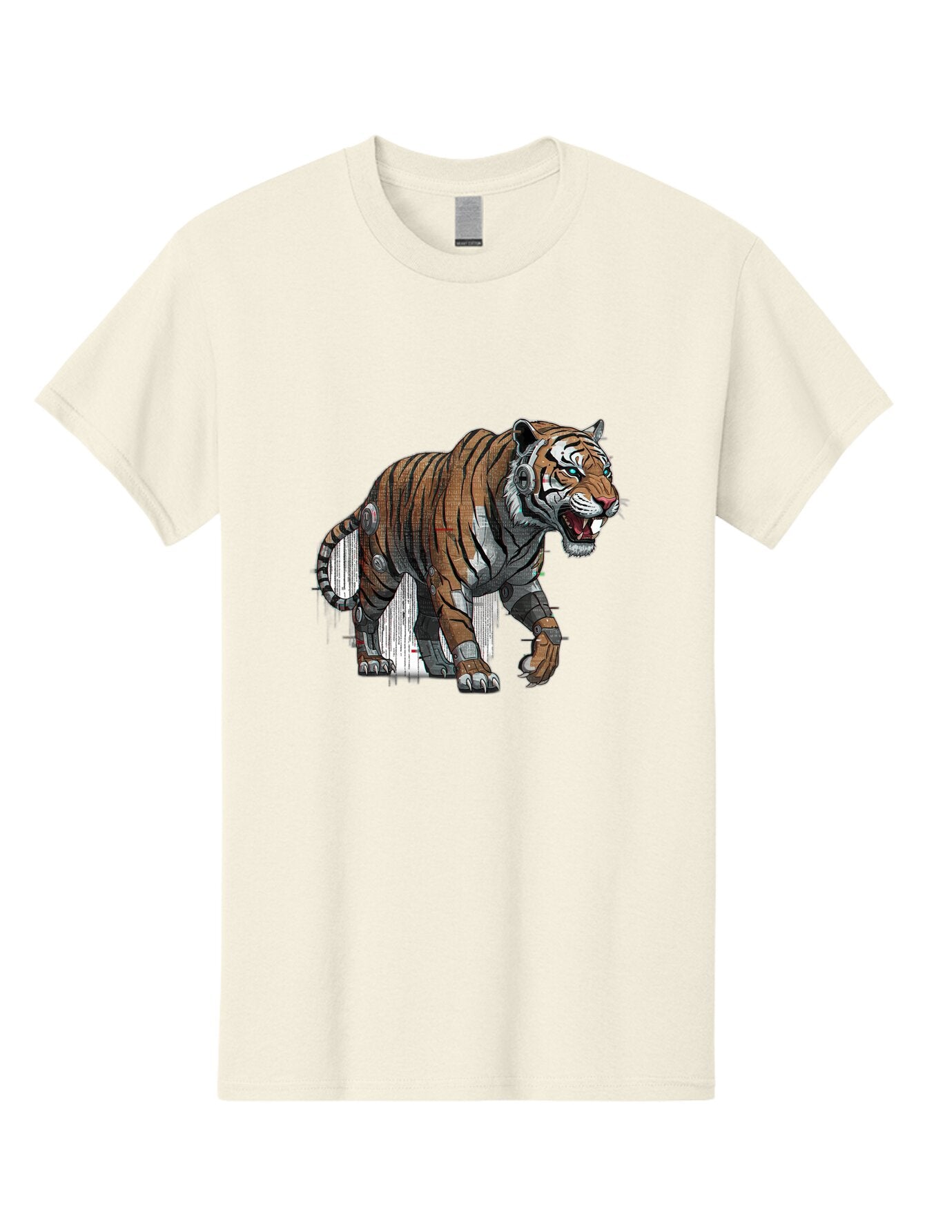 Cyborg-Tiger-7 Men'S Graphic Tee, 100% Cotton, Comfortable Casual Summer Wear, Machine Washable, Vintage Camera, Old Camera, Antique Camera, Black Camera, Classic Photography, Photography Equipment, Nostalgic Device, Film Camera, Camera Art Bap350 15