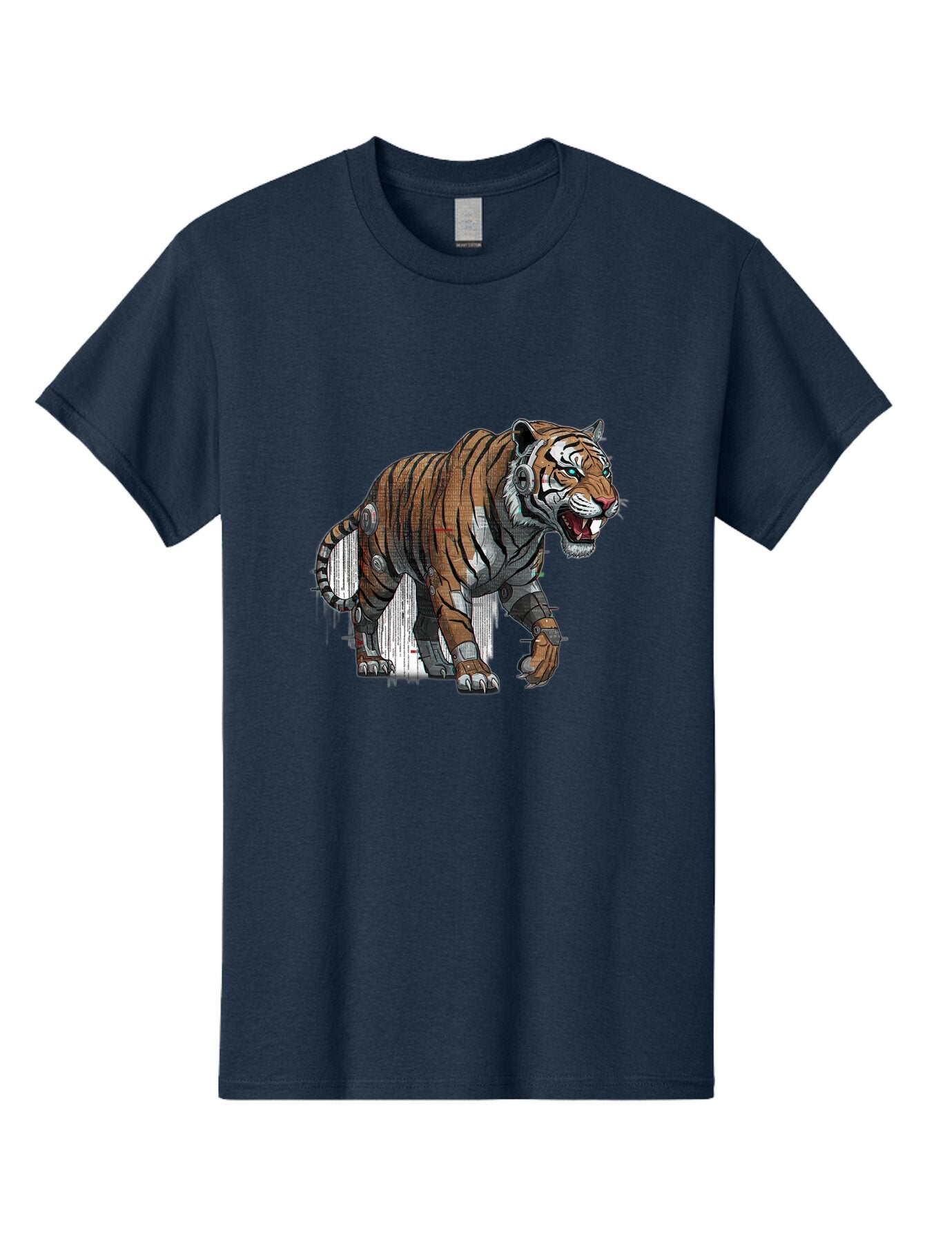 Cyborg-Tiger-7 Men'S Graphic Tee, 100% Cotton, Comfortable Casual Summer Wear, Machine Washable, Vintage Camera, Old Camera, Antique Camera, Black Camera, Classic Photography, Photography Equipment, Nostalgic Device, Film Camera, Camera Art Bap350 14