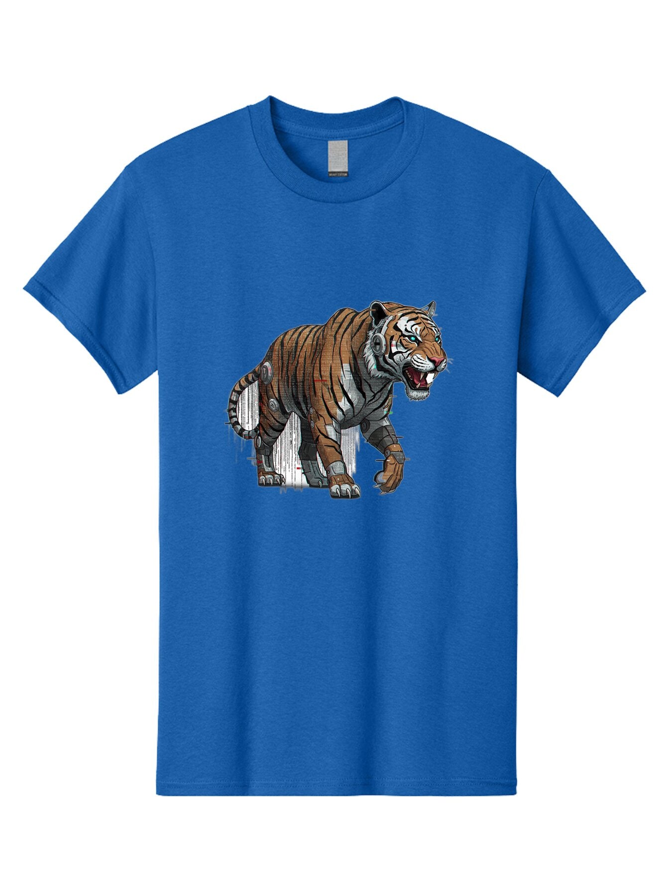 Cyborg-Tiger-7 Men'S Graphic Tee, 100% Cotton, Comfortable Casual Summer Wear, Machine Washable, Vintage Camera, Old Camera, Antique Camera, Black Camera, Classic Photography, Photography Equipment, Nostalgic Device, Film Camera, Camera Art Bap350 10