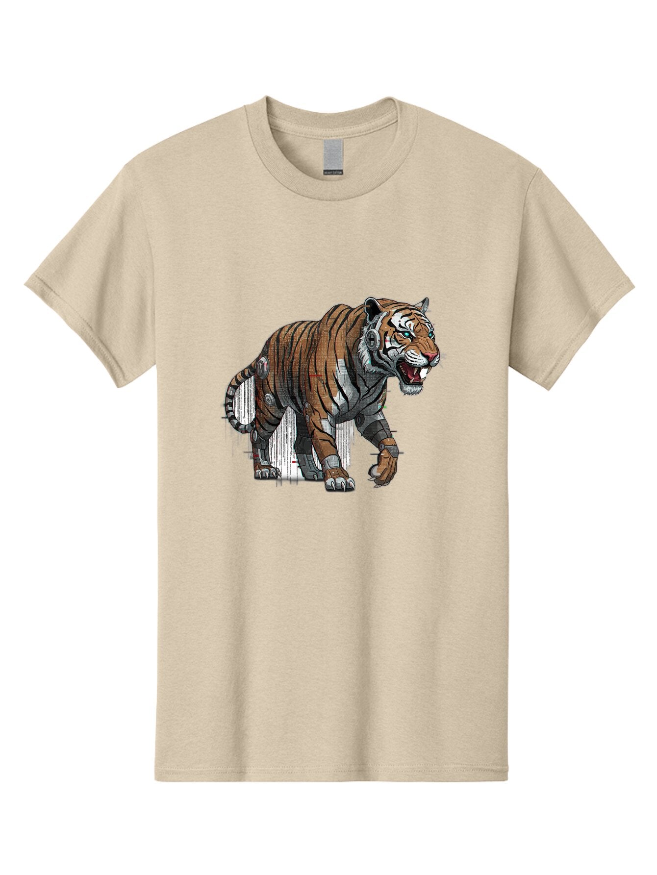 Cyborg-Tiger-7 Men'S Graphic Tee, 100% Cotton, Comfortable Casual Summer Wear, Machine Washable, Vintage Camera, Old Camera, Antique Camera, Black Camera, Classic Photography, Photography Equipment, Nostalgic Device, Film Camera, Camera Art Bap350 13