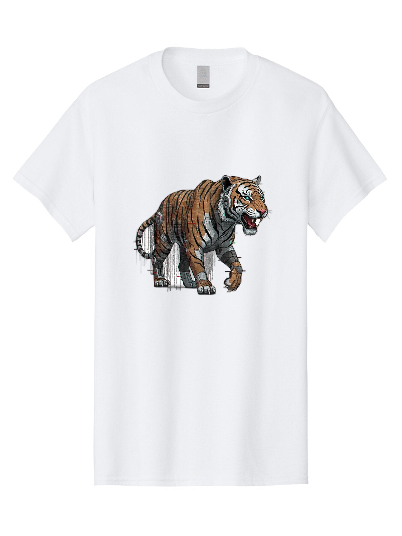 Cyborg-Tiger-7 Men'S Graphic Tee, 100% Cotton, Comfortable Casual Summer Wear, Machine Washable, Vintage Camera, Old Camera, Antique Camera, Black Camera, Classic Photography, Photography Equipment, Nostalgic Device, Film Camera, Camera Art Bap350 8