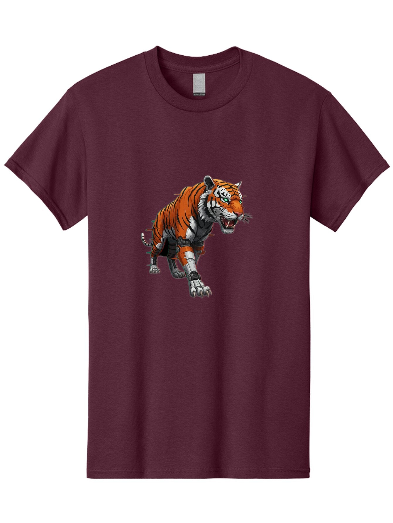 Cyborg-Tiger Men'S Graphic Tee, 100% Cotton, Comfortable Casual Summer Wear, Machine Washable, Vintage Camera, Old Camera, Antique Camera, Black Camera, Classic Photography, Photography Equipment, Nostalgic Device, Film Camera, Camera Art Bap351 12