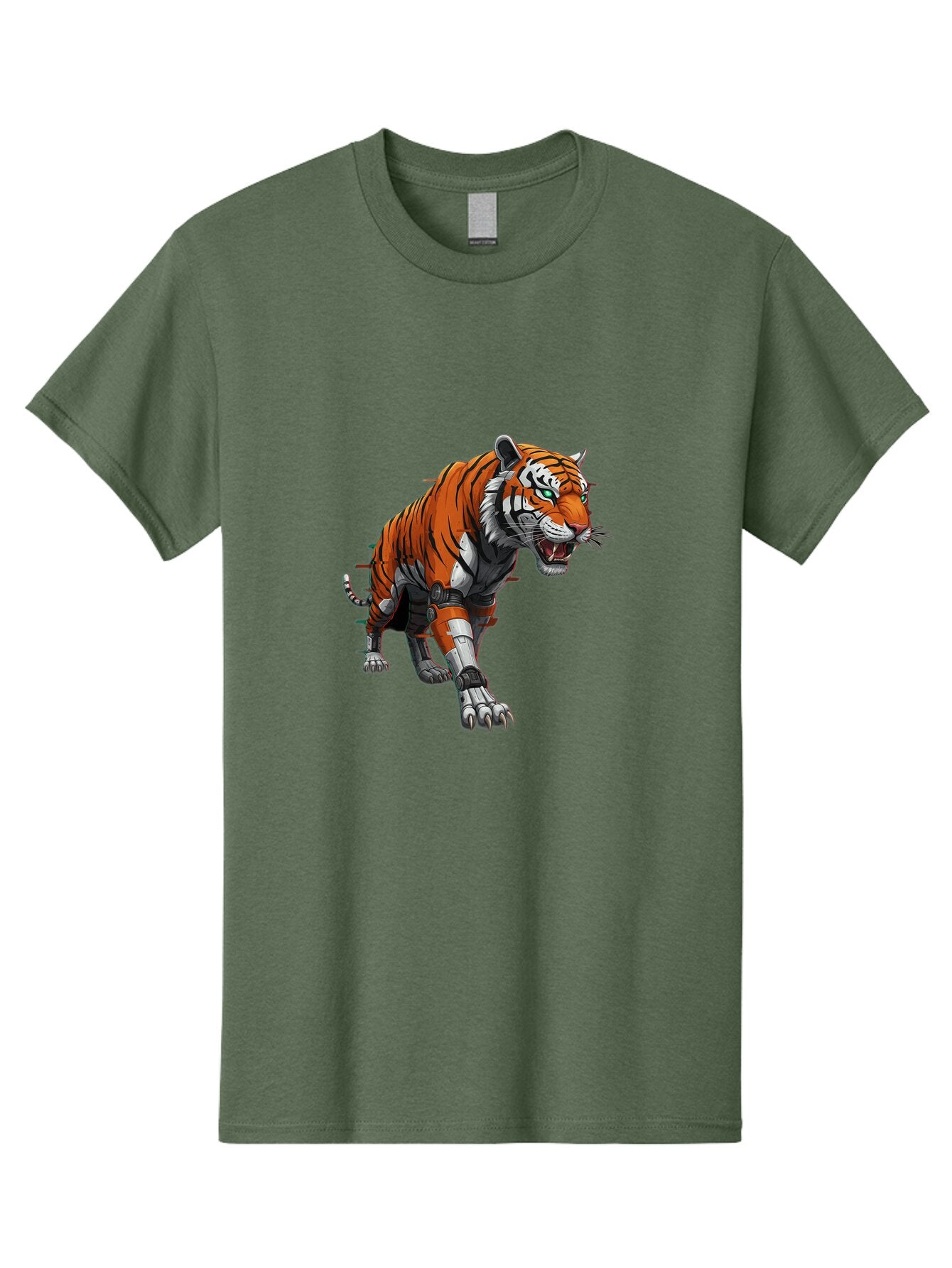 Cyborg-Tiger Men'S Graphic Tee, 100% Cotton, Comfortable Casual Summer Wear, Machine Washable, Vintage Camera, Old Camera, Antique Camera, Black Camera, Classic Photography, Photography Equipment, Nostalgic Device, Film Camera, Camera Art Bap351 4