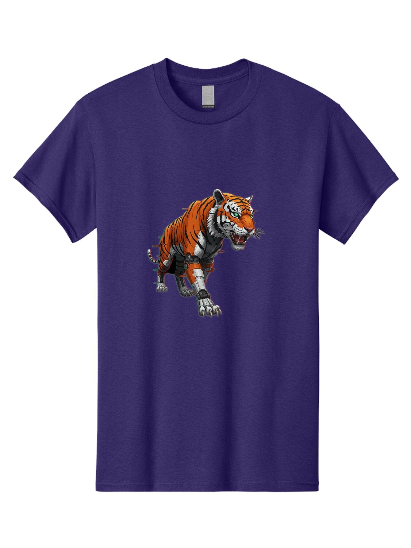 Cyborg-Tiger Men'S Graphic Tee, 100% Cotton, Comfortable Casual Summer Wear, Machine Washable, Vintage Camera, Old Camera, Antique Camera, Black Camera, Classic Photography, Photography Equipment, Nostalgic Device, Film Camera, Camera Art Bap351 2