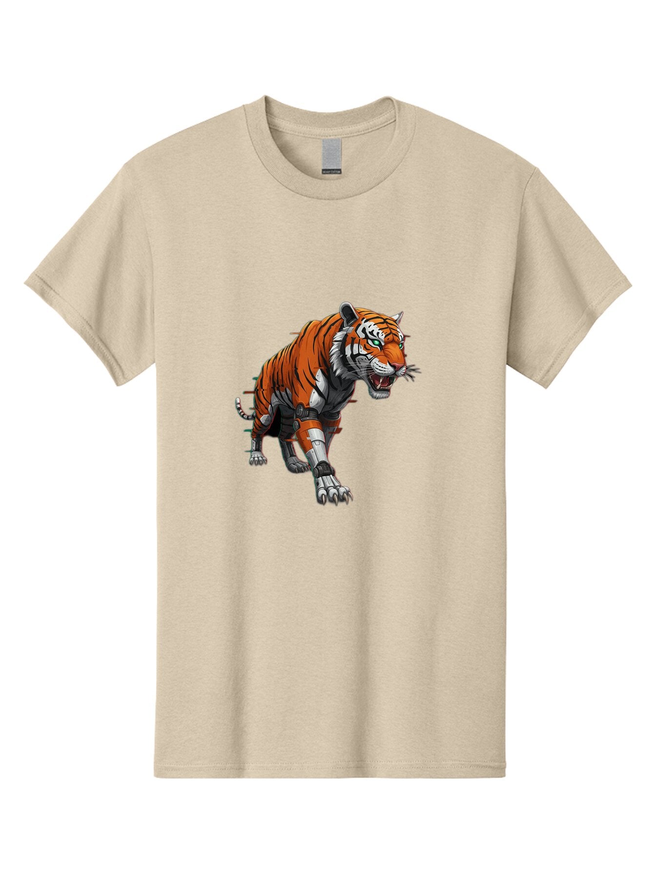 Cyborg-Tiger Men'S Graphic Tee, 100% Cotton, Comfortable Casual Summer Wear, Machine Washable, Vintage Camera, Old Camera, Antique Camera, Black Camera, Classic Photography, Photography Equipment, Nostalgic Device, Film Camera, Camera Art Bap351 13