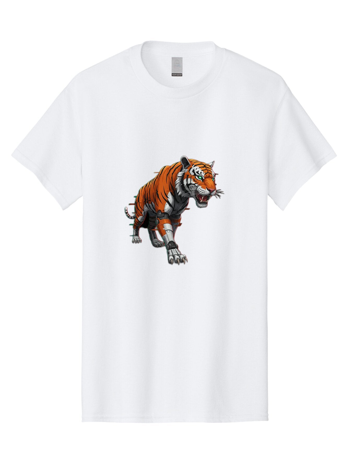 Cyborg-Tiger Men'S Graphic Tee, 100% Cotton, Comfortable Casual Summer Wear, Machine Washable, Vintage Camera, Old Camera, Antique Camera, Black Camera, Classic Photography, Photography Equipment, Nostalgic Device, Film Camera, Camera Art Bap351 15