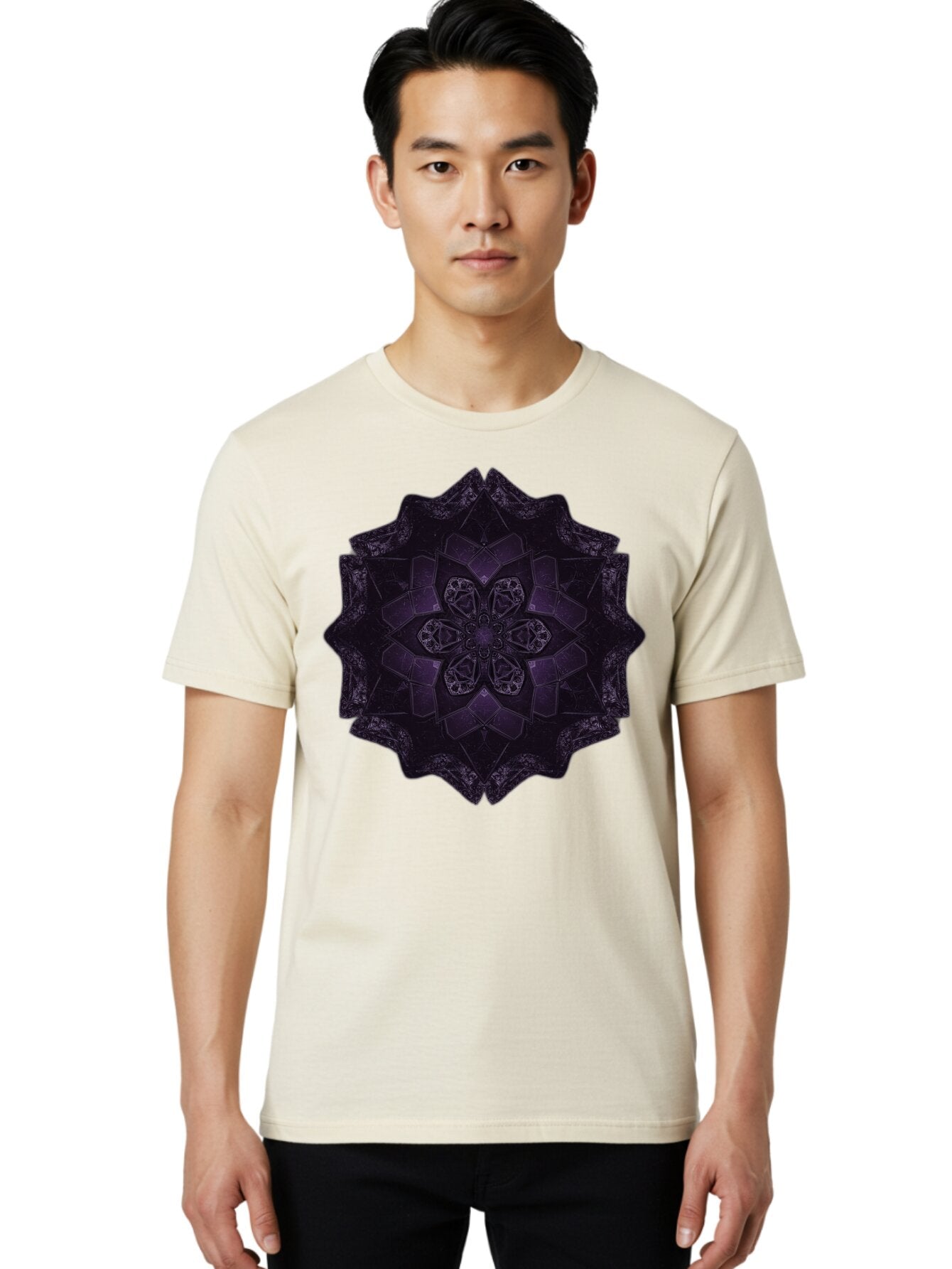 Dark-Floral-Mandala Men'S Graphic Tee, 100% Cotton, Comfortable Casual Summer Wear, Machine Washable, Vintage Camera, Old Camera, Antique Camera, Black Camera, Classic Photography, Photography Equipment, Nostalgic Device, Film Camera, Bap353 16