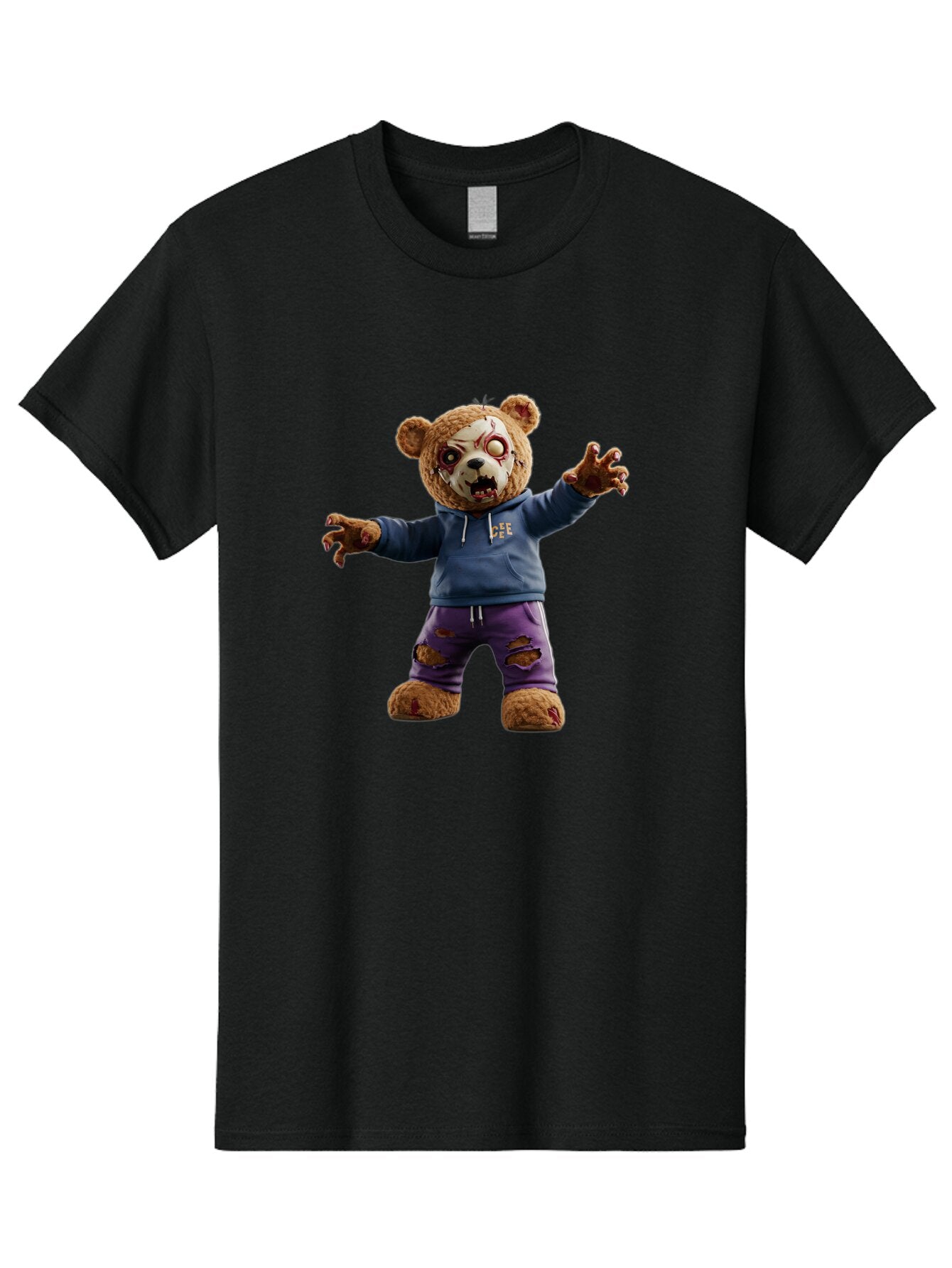 Dee-Dee-Zombie-Teddy-Bear Men'S Graphic Tee, 100% Cotton, Comfortable Casual Summer Wear, Machine Washable, Vintage Camera, Old Camera, Antique Camera, Black Camera, Classic Photography, Photography Equipment, Nostalgic Device, Film Camera, Bap356 6