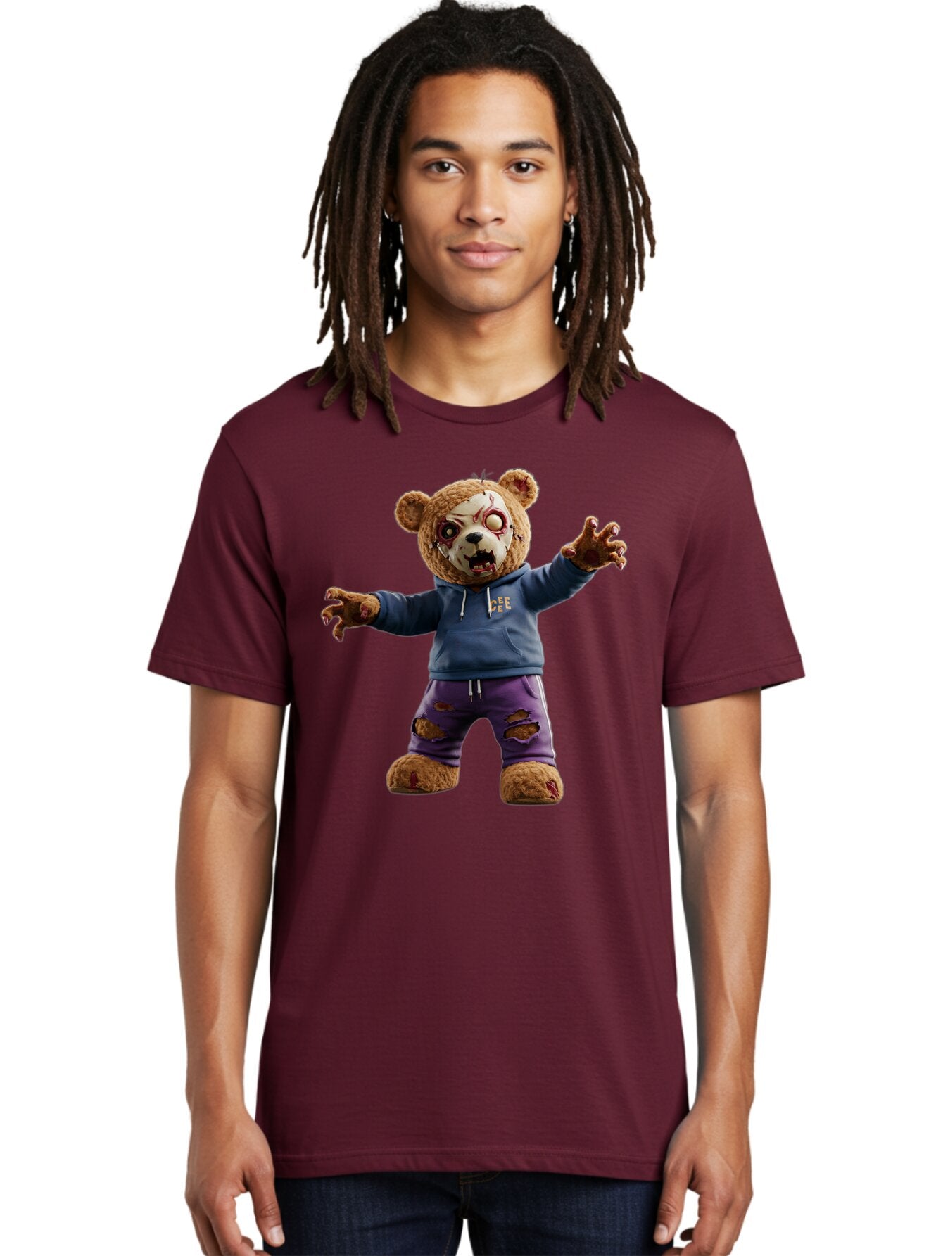 Dee-Dee-Zombie-Teddy-Bear Men'S Graphic Tee, 100% Cotton, Comfortable Casual Summer Wear, Machine Washable, Vintage Camera, Old Camera, Antique Camera, Black Camera, Classic Photography, Photography Equipment, Nostalgic Device, Film Camera, Bap356 16