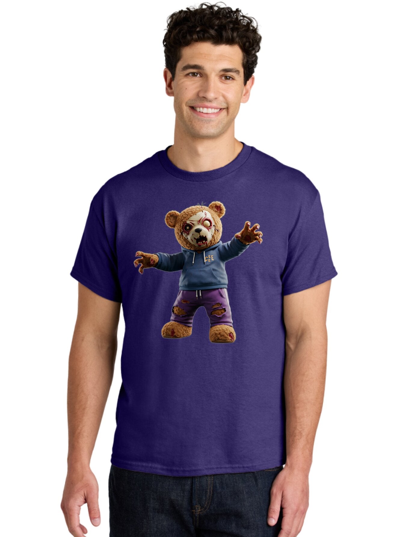 Dee-Dee-Zombie-Teddy-Bear Men'S Graphic Tee, 100% Cotton, Comfortable Casual Summer Wear, Machine Washable, Vintage Camera, Old Camera, Antique Camera, Black Camera, Classic Photography, Photography Equipment, Nostalgic Device, Film Camera, Bap356 23