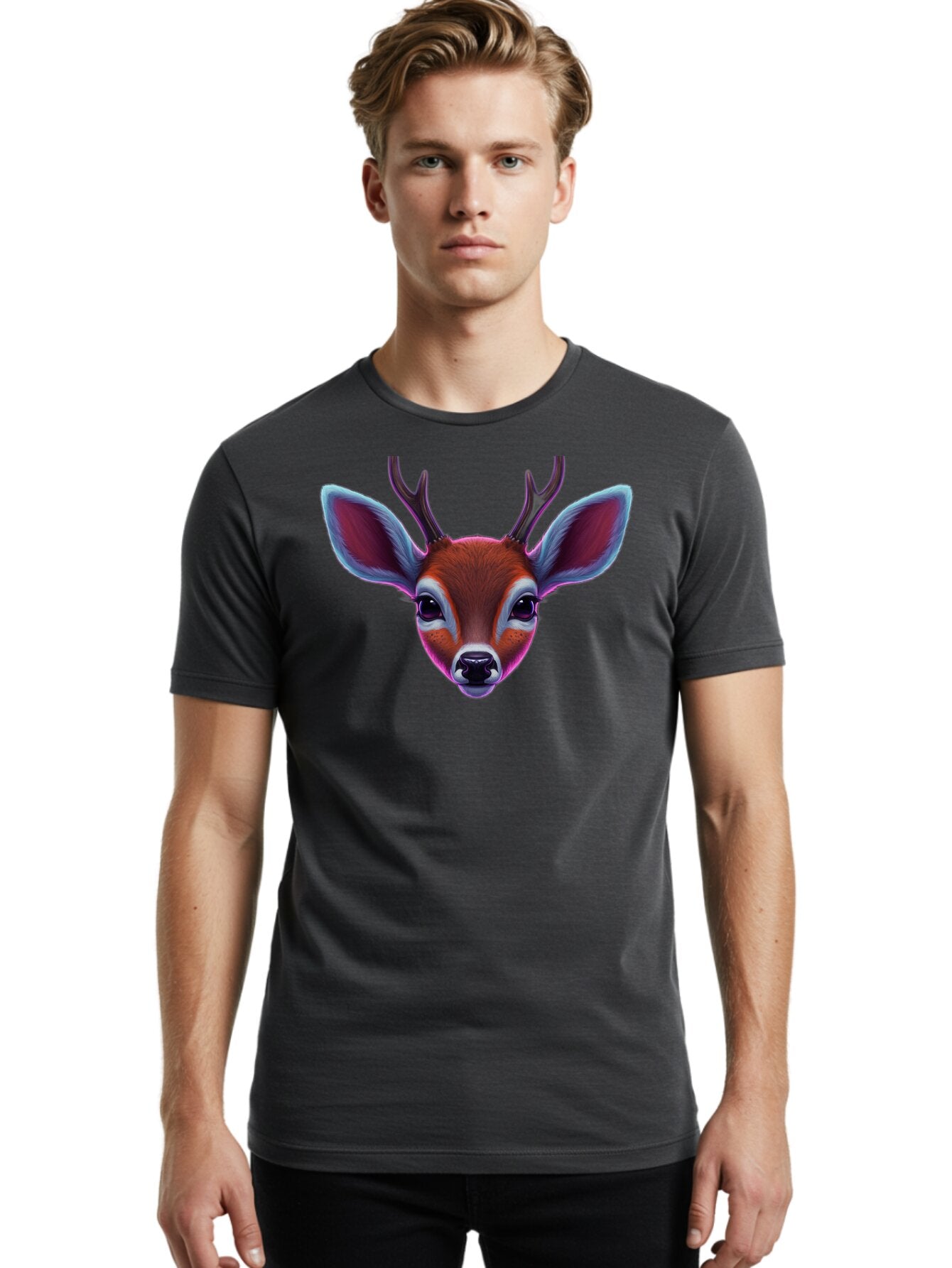 Deer-Head-1 Men'S Graphic Tee, 100% Cotton, Comfortable Casual Summer Wear, Machine Washable, Vintage Camera, Old Camera, Antique Camera, Black Camera, Classic Photography, Photography Equipment, Nostalgic Device, Film Camera, Camera Art Bap357 17