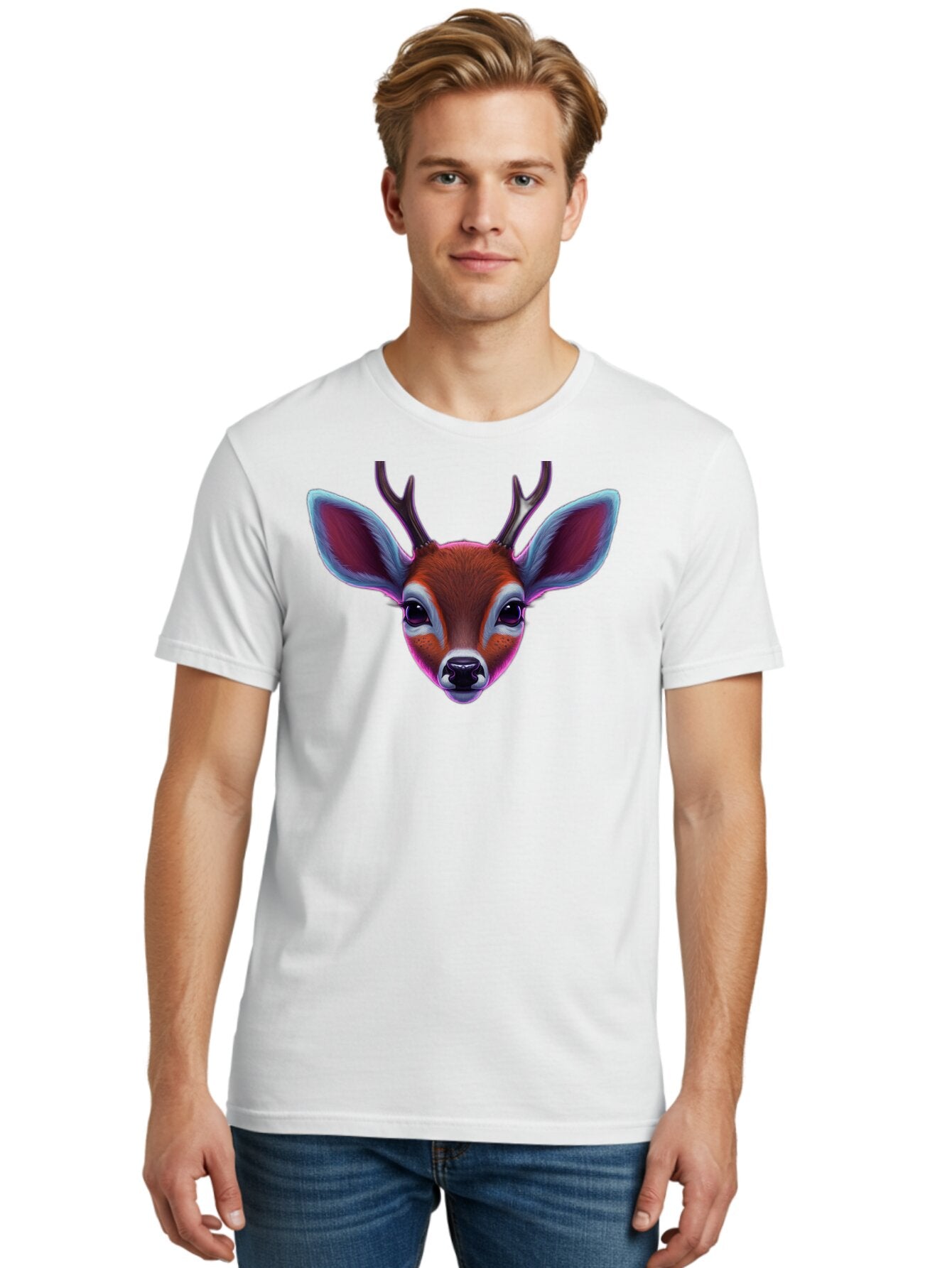 Deer-Head-1 Men'S Graphic Tee, 100% Cotton, Comfortable Casual Summer Wear, Machine Washable, Vintage Camera, Old Camera, Antique Camera, Black Camera, Classic Photography, Photography Equipment, Nostalgic Device, Film Camera, Camera Art Bap357 30