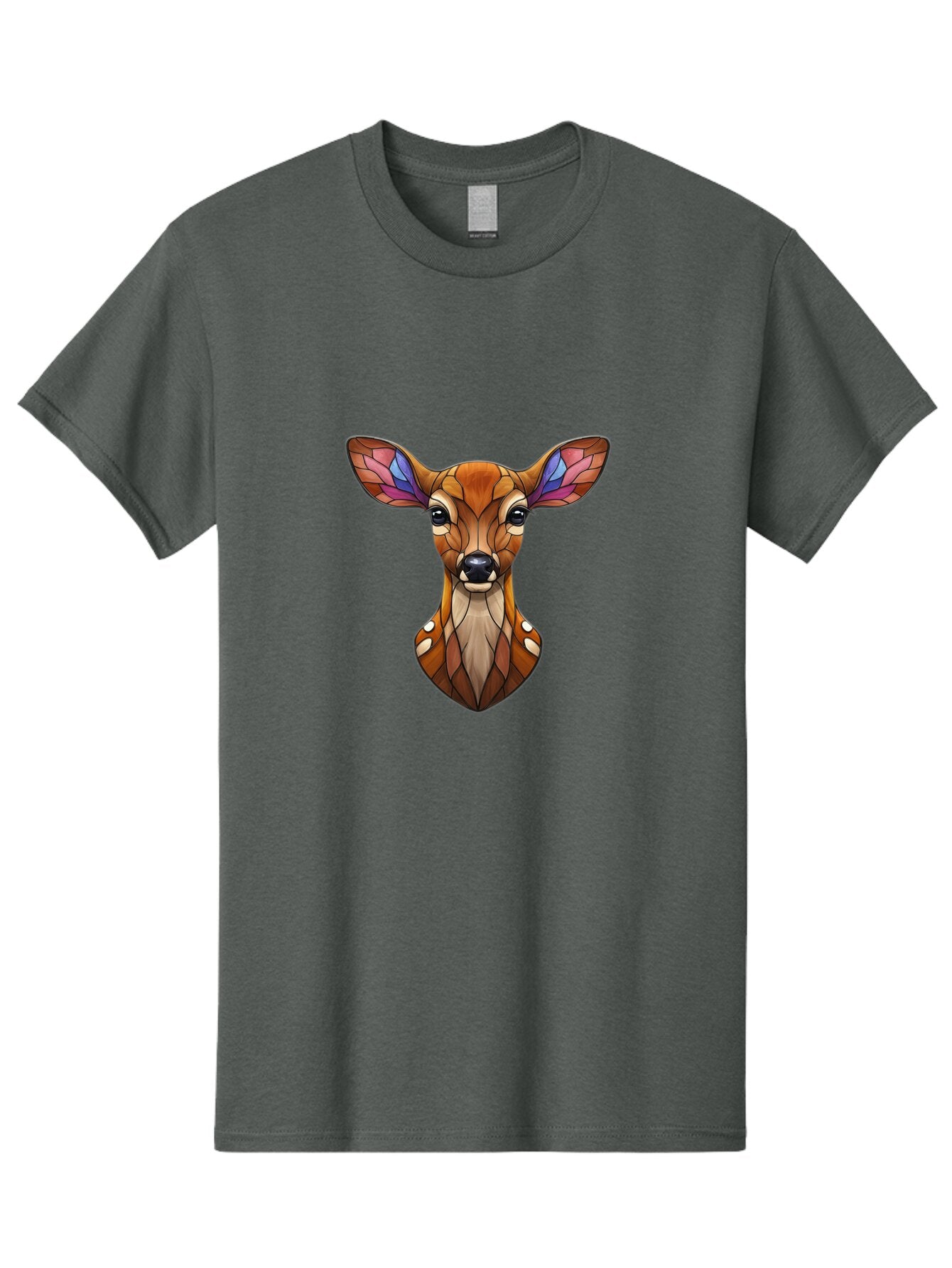 Deer-Head-Stained-Glass Men'S Graphic Tee, 100% Cotton, Comfortable Casual Summer Wear, Machine Washable, Vintage Camera, Old Camera, Antique Camera, Black Camera, Classic Photography, Photography Equipment, Nostalgic Device, Film Camera, Bap358 4
