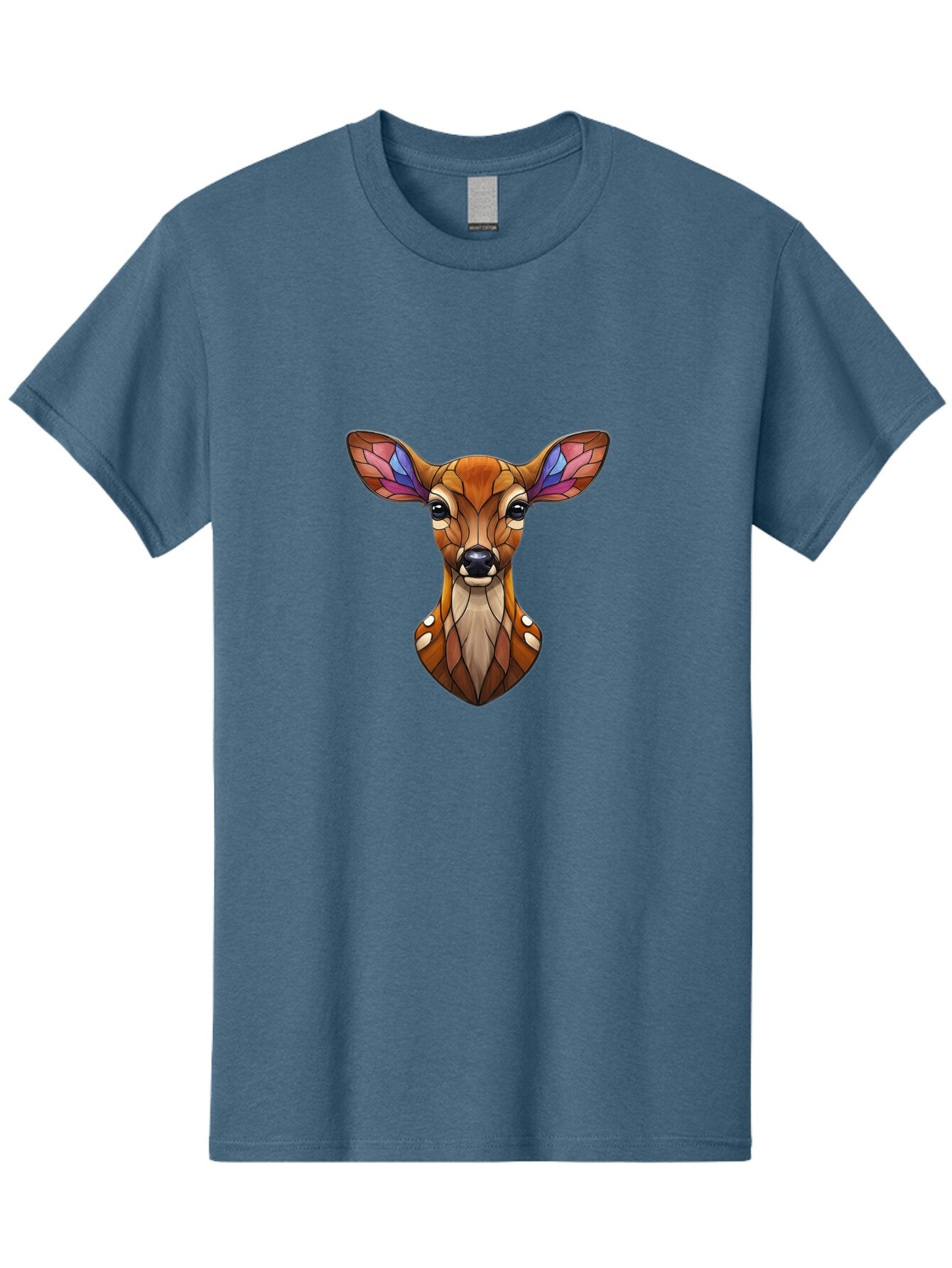 Deer-Head-Stained-Glass Men'S Graphic Tee, 100% Cotton, Comfortable Casual Summer Wear, Machine Washable, Vintage Camera, Old Camera, Antique Camera, Black Camera, Classic Photography, Photography Equipment, Nostalgic Device, Film Camera, Bap358 9
