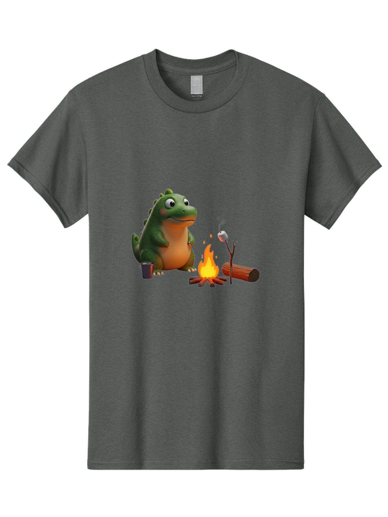 Dino-Roasting-Marshmallow Men'S Graphic Tee, 100% Cotton, Comfortable Casual Summer Wear, Machine Washable, Vintage Camera, Old Camera, Antique Camera, Black Camera, Classic Photography, Photography Equipment, Nostalgic Device, Film Camera, Bap369 15