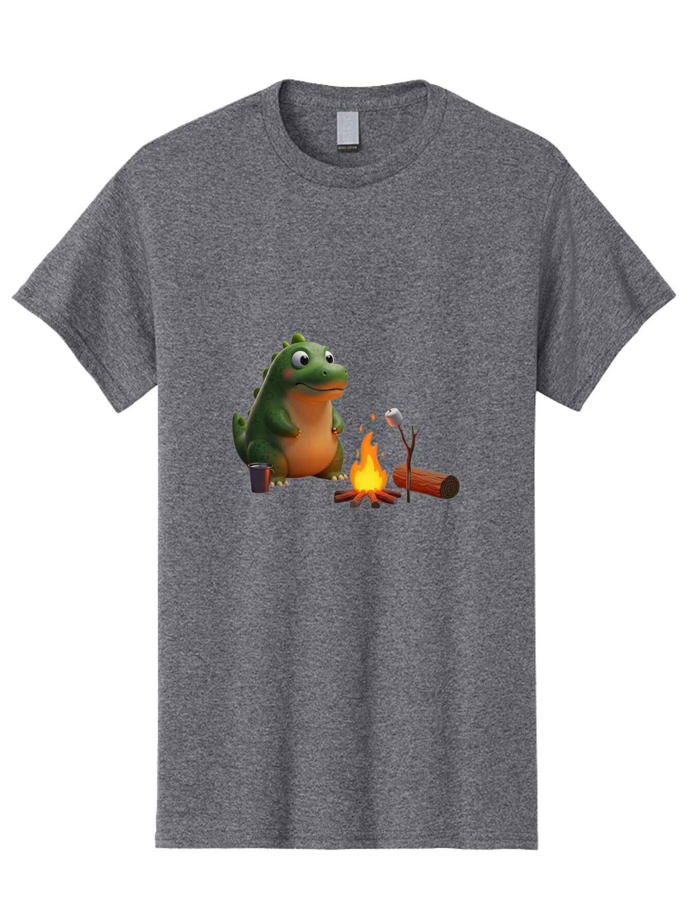 Dino-Roasting-Marshmallow Men'S Graphic Tee, 100% Cotton, Comfortable Casual Summer Wear, Machine Washable, Vintage Camera, Old Camera, Antique Camera, Black Camera, Classic Photography, Photography Equipment, Nostalgic Device, Film Camera, Bap369 2